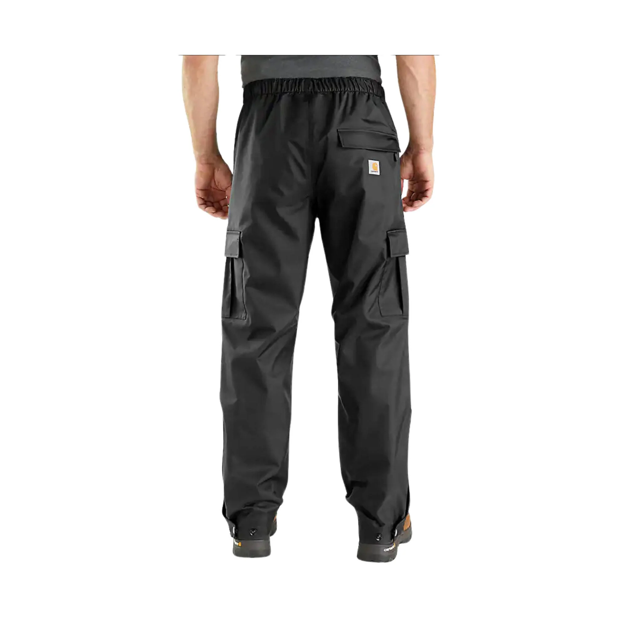 Carhartt Men's Relaxed Fit Midweight Rain Pant - Black - Image 3