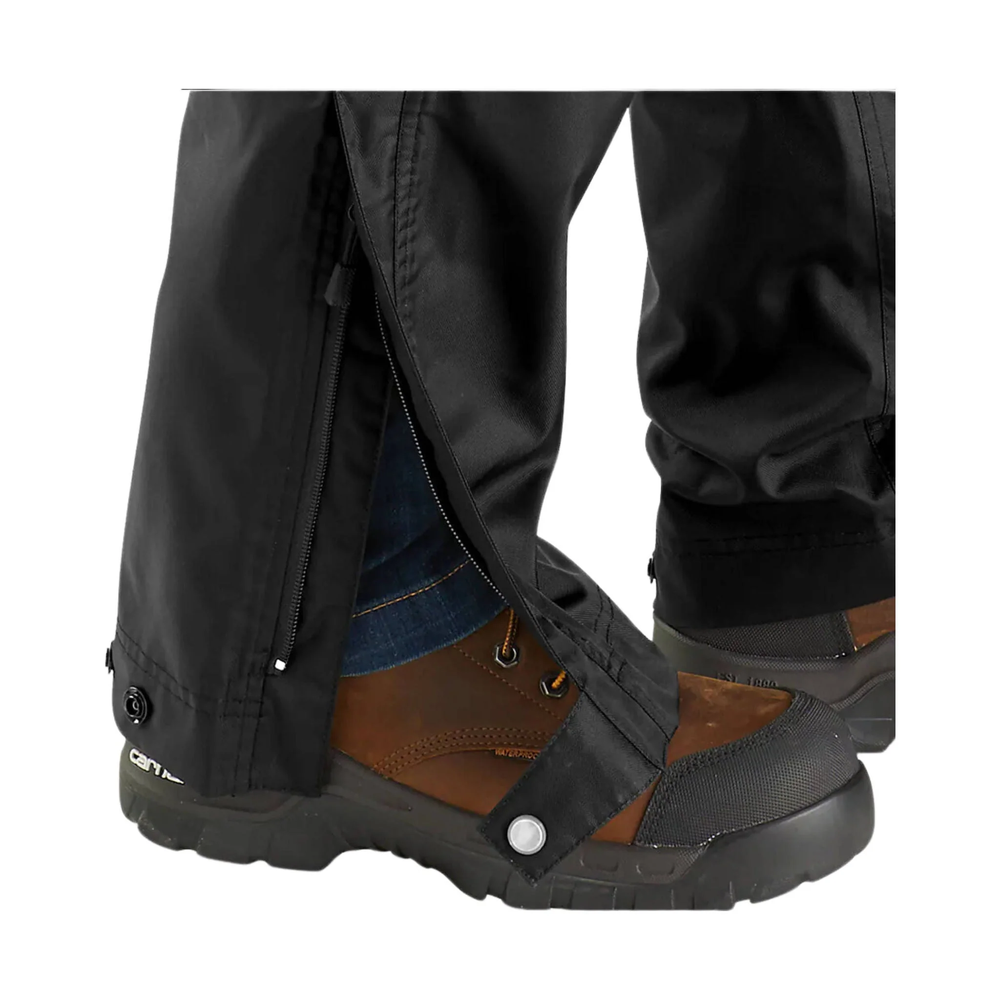 Carhartt Men's Relaxed Fit Midweight Rain Pant - Black - Image 5