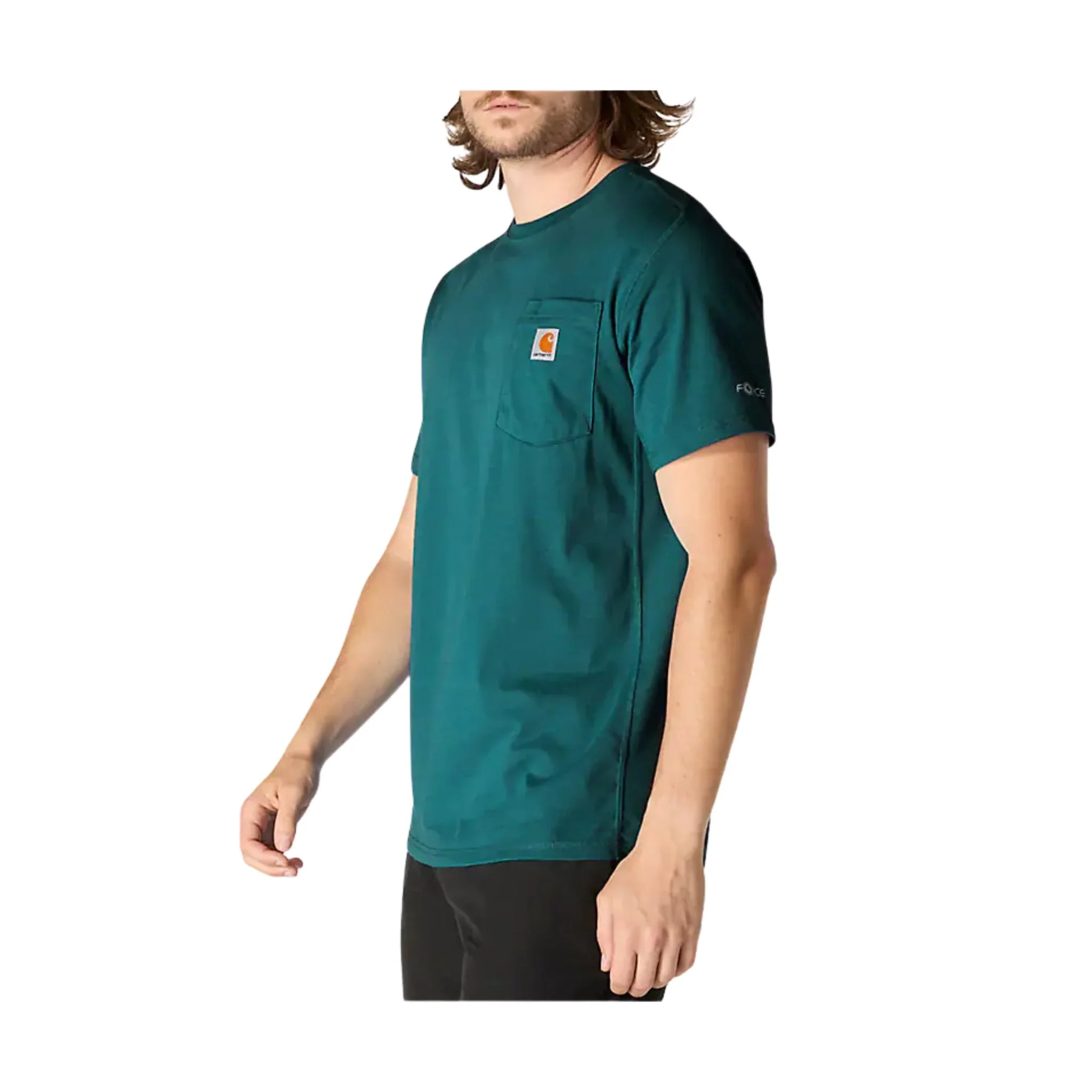 Carhartt Men's Relaxed Fit Short Sleeve Pocket Tee - Greenstone - Image 2