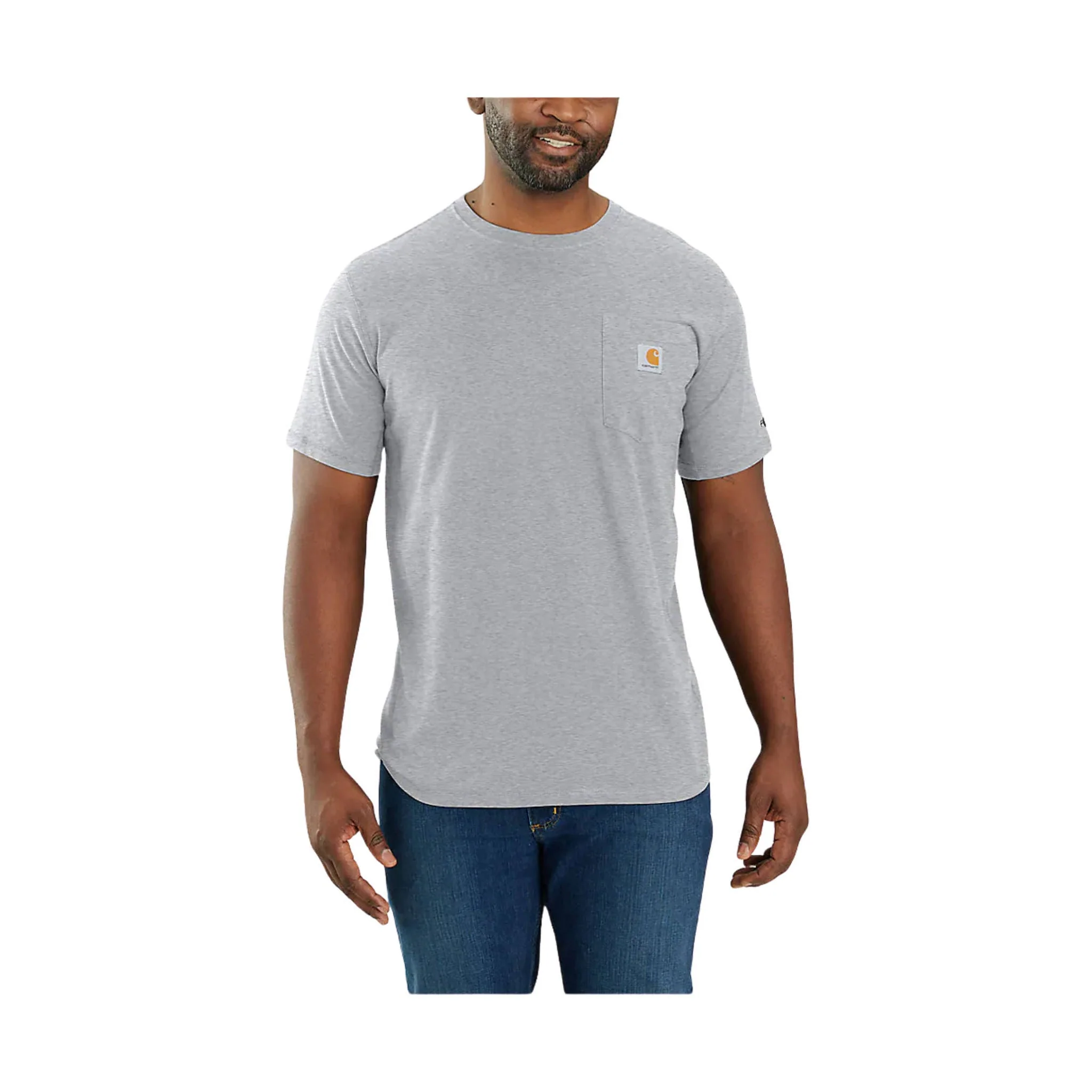 Carhartt Men's Relaxed Fit Short Sleeve Pocket Tee - Heather Grey