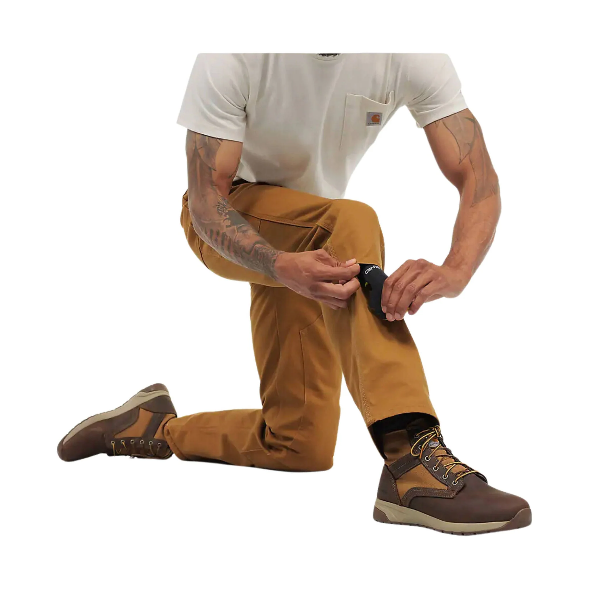 Carhartt Men's Rugged Flex® Relaxed Fit Double Front Pant - Carhartt Brown - Image 2