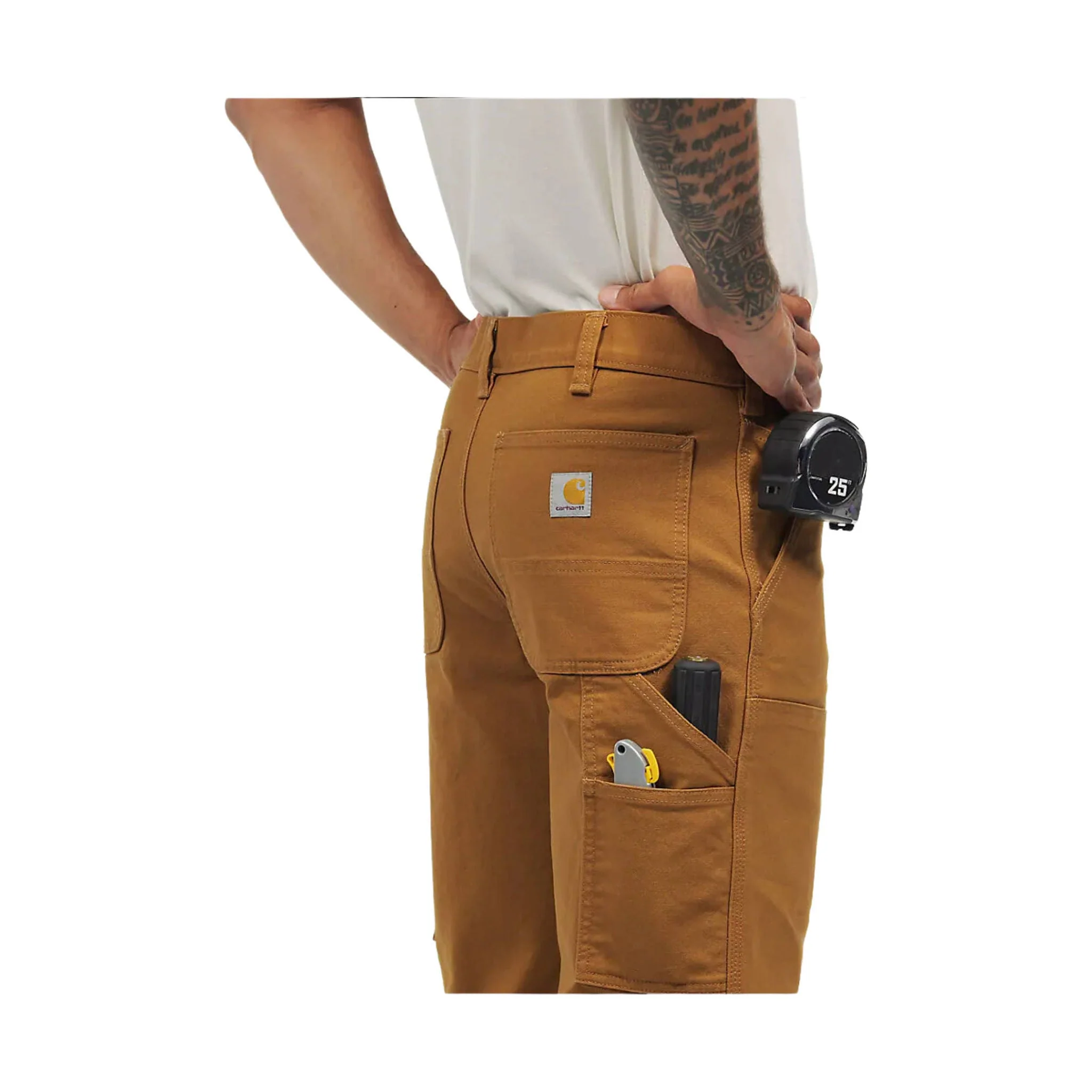 Carhartt Men's Rugged Flex® Relaxed Fit Double Front Pant - Carhartt Brown - Image 4