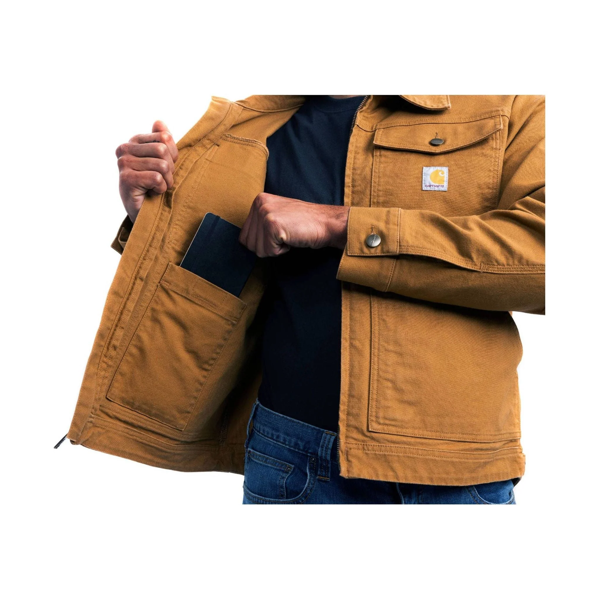 Carhartt Men's Rugged Flex Relaxed Fit Duck Jacket - Carhartt Brown - Image 2