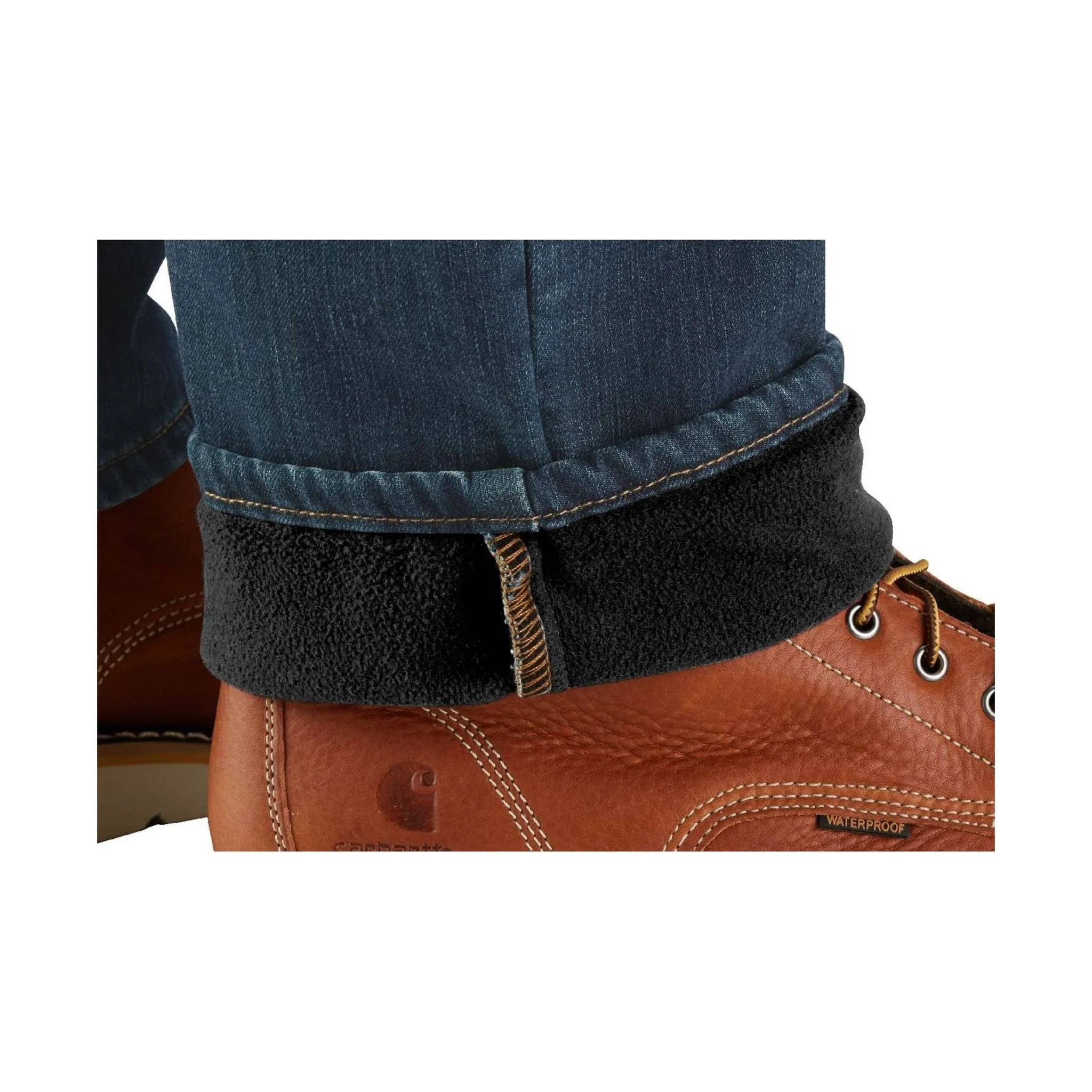 Carhartt Men's Rugged Flex Relaxed Fit Fleece Lined 5 Pocket Jean - Rapids - Image 3