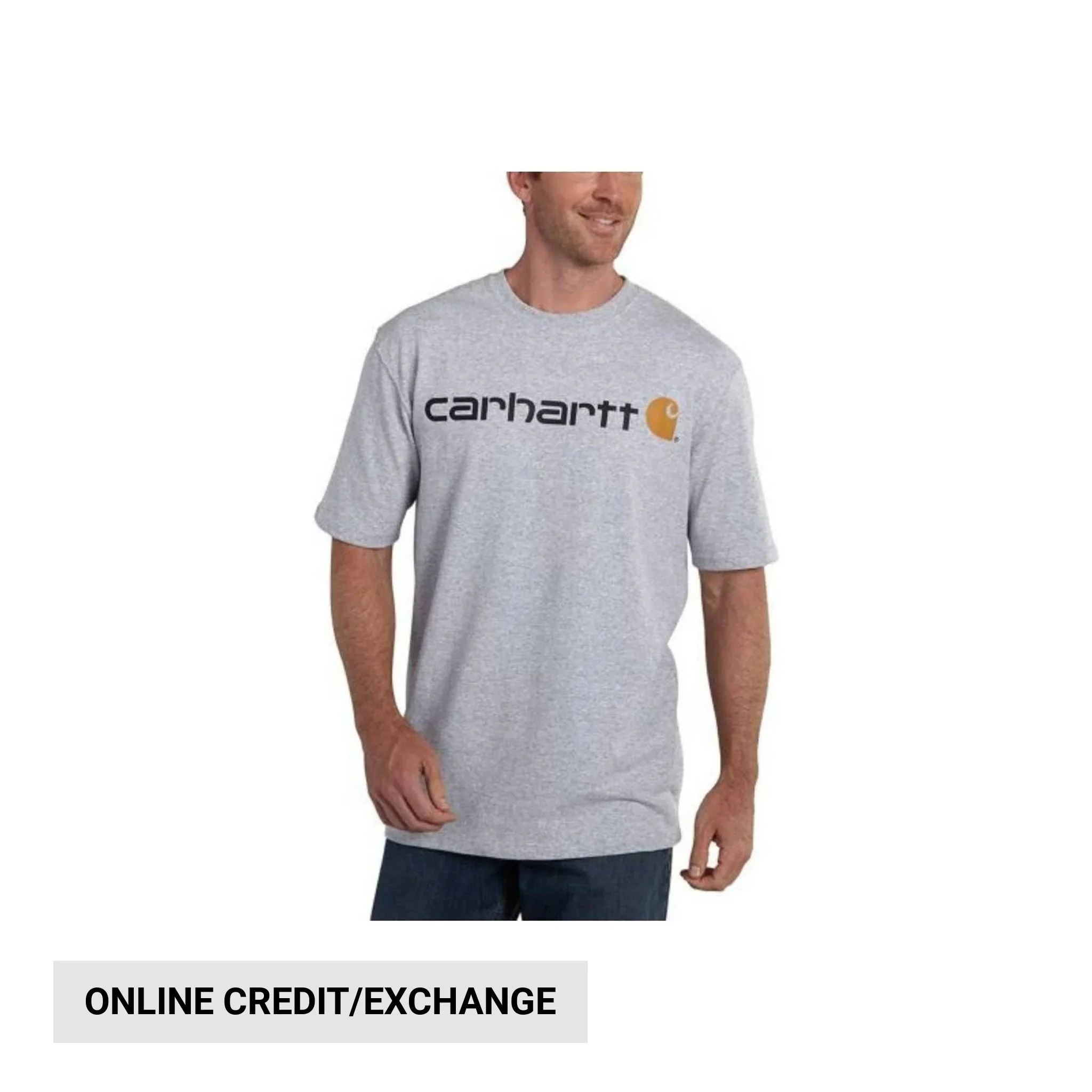 Carhartt Men's Short Sleeve Logo T-Shirt - Heather Gray