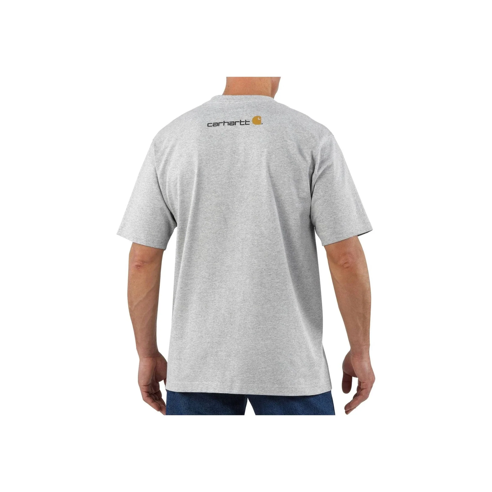 Carhartt Men's Short Sleeve Logo T-Shirt - Heather Gray - Image 2