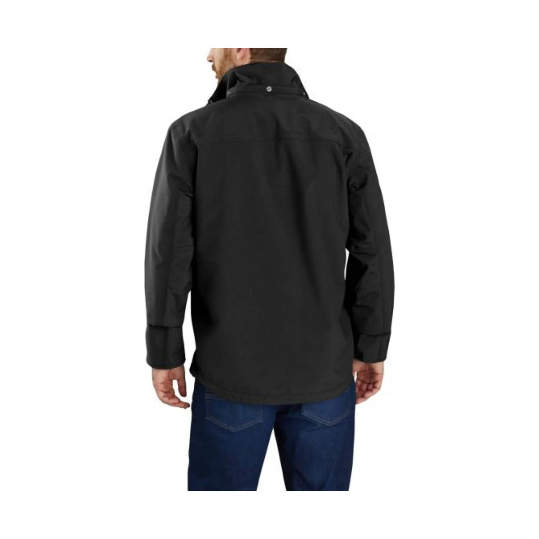 Carhartt Men's Storm Defender Loose Fit Heavy Weight Rain Jacket - Black - Image 4