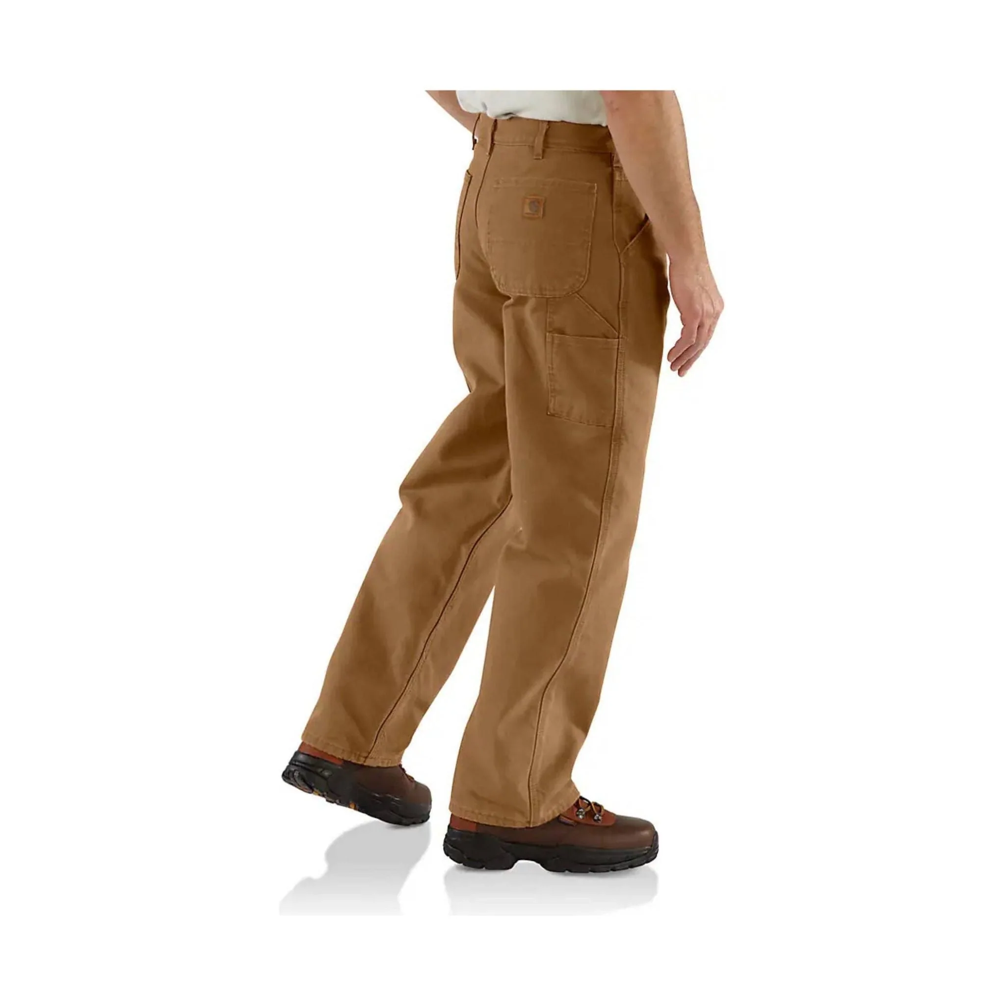 Carhartt Men's Washed Duck Flannel Lined Dungaree - Brown - Image 3