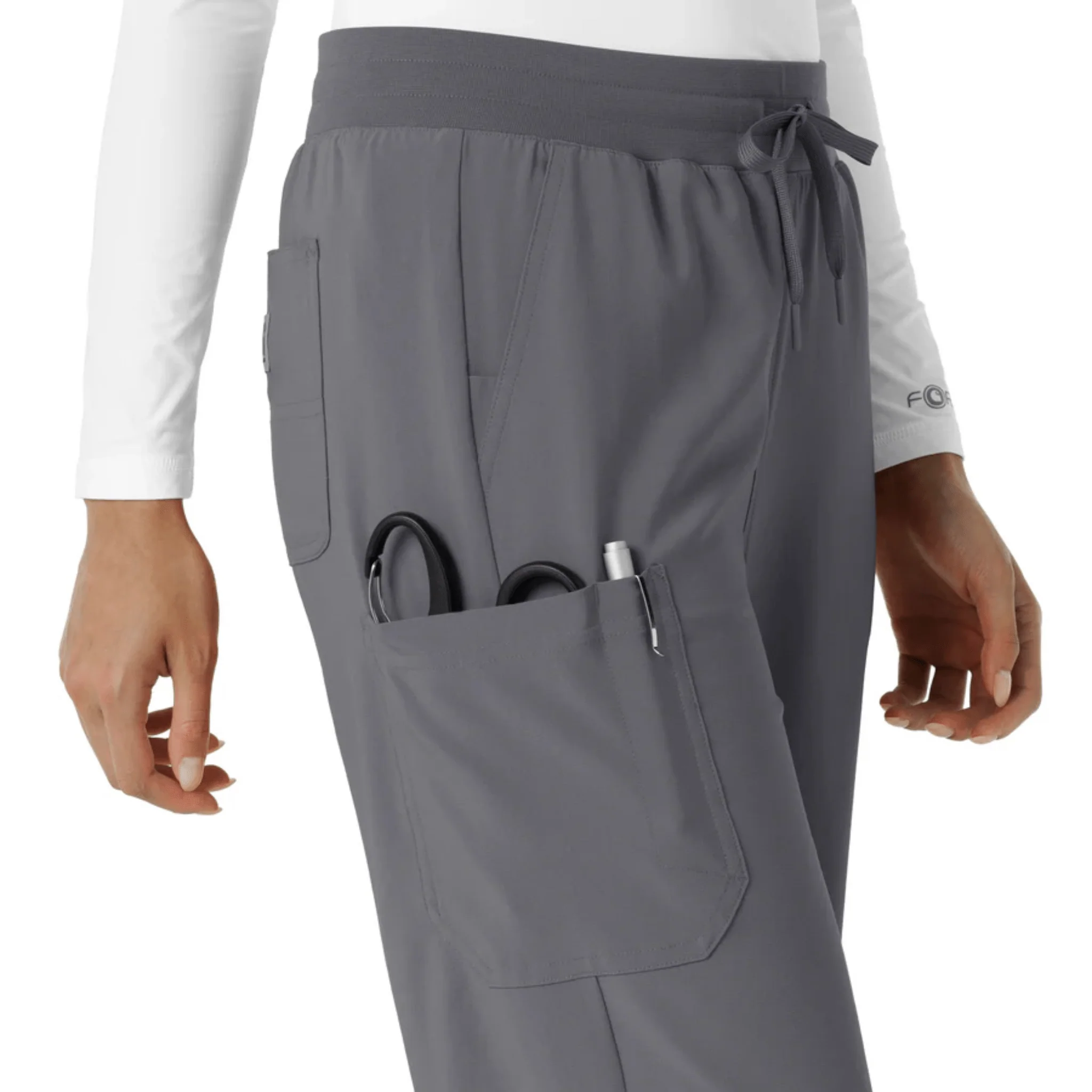 Carhartt Women's Force Cross Flex Boot Cut Scrub Pant - Pewter - Image 3