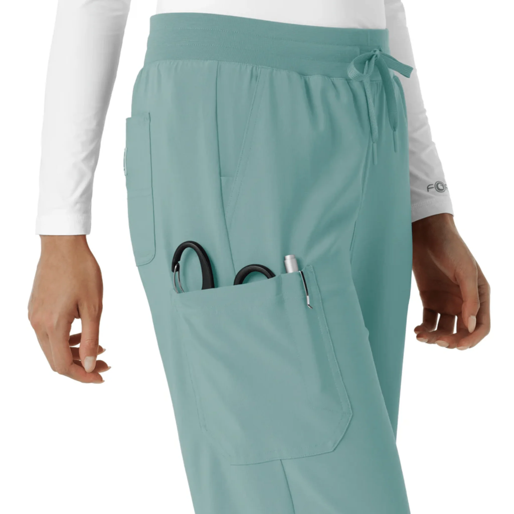Carhartt Women's Force Cross Flex Boot Cut Scrub Pant - Summer Blue - Image 3