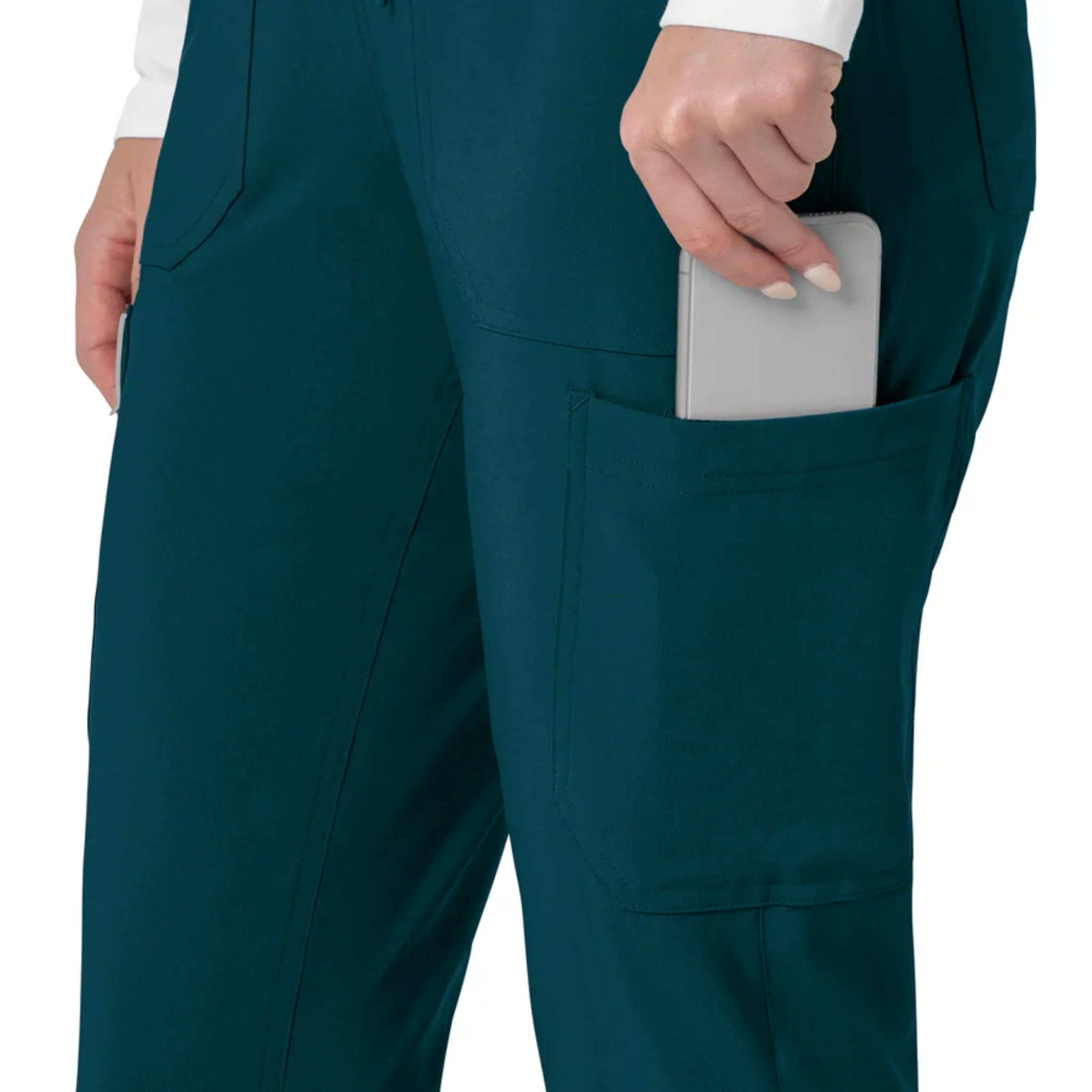 Carhartt Women's Force Cross Flex Cargo Jogger Scrub Pant - Caribbean - Image 4