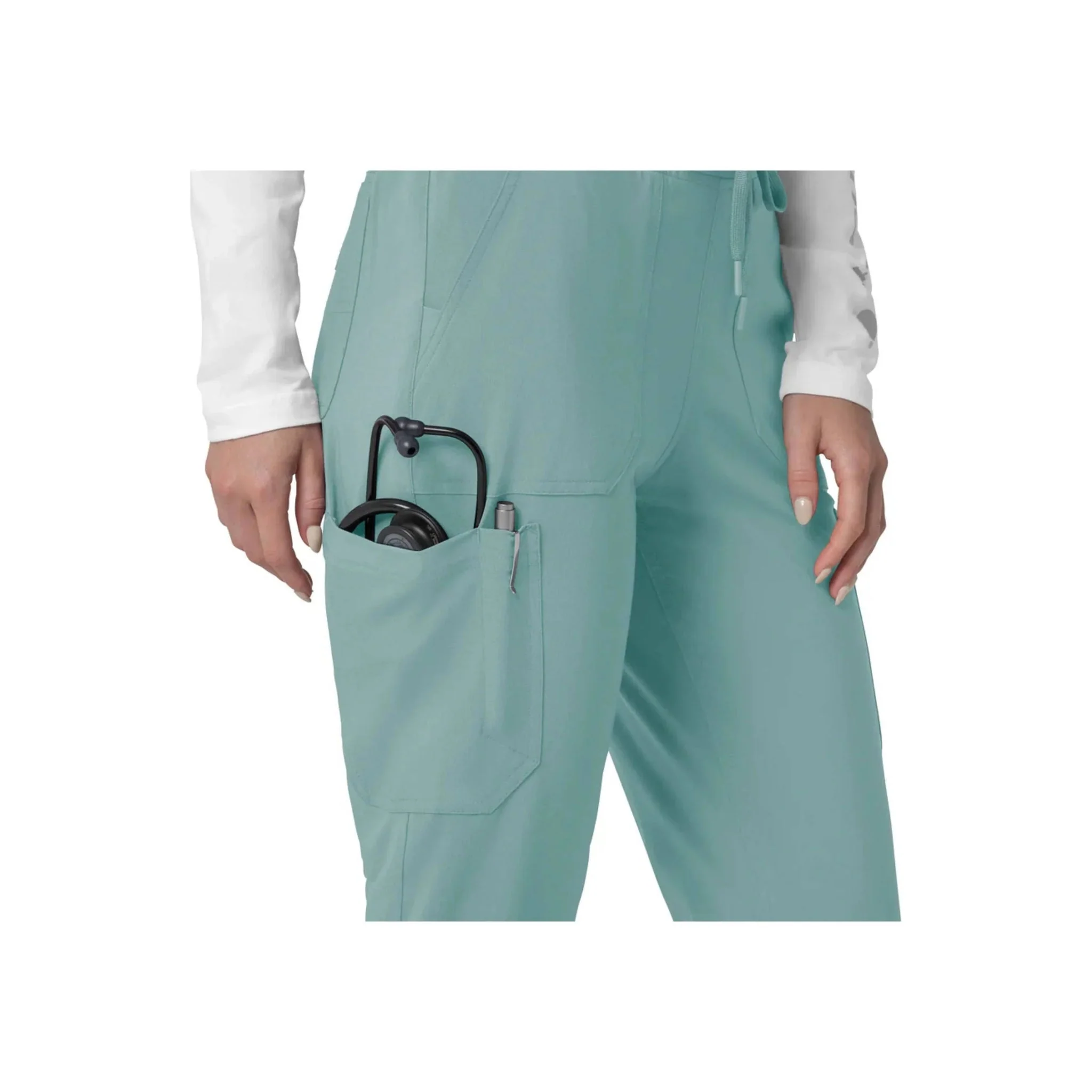 Carhartt Women's Force Cross Flex Cargo Jogger Scrub Pant - Summer Blue - Image 6