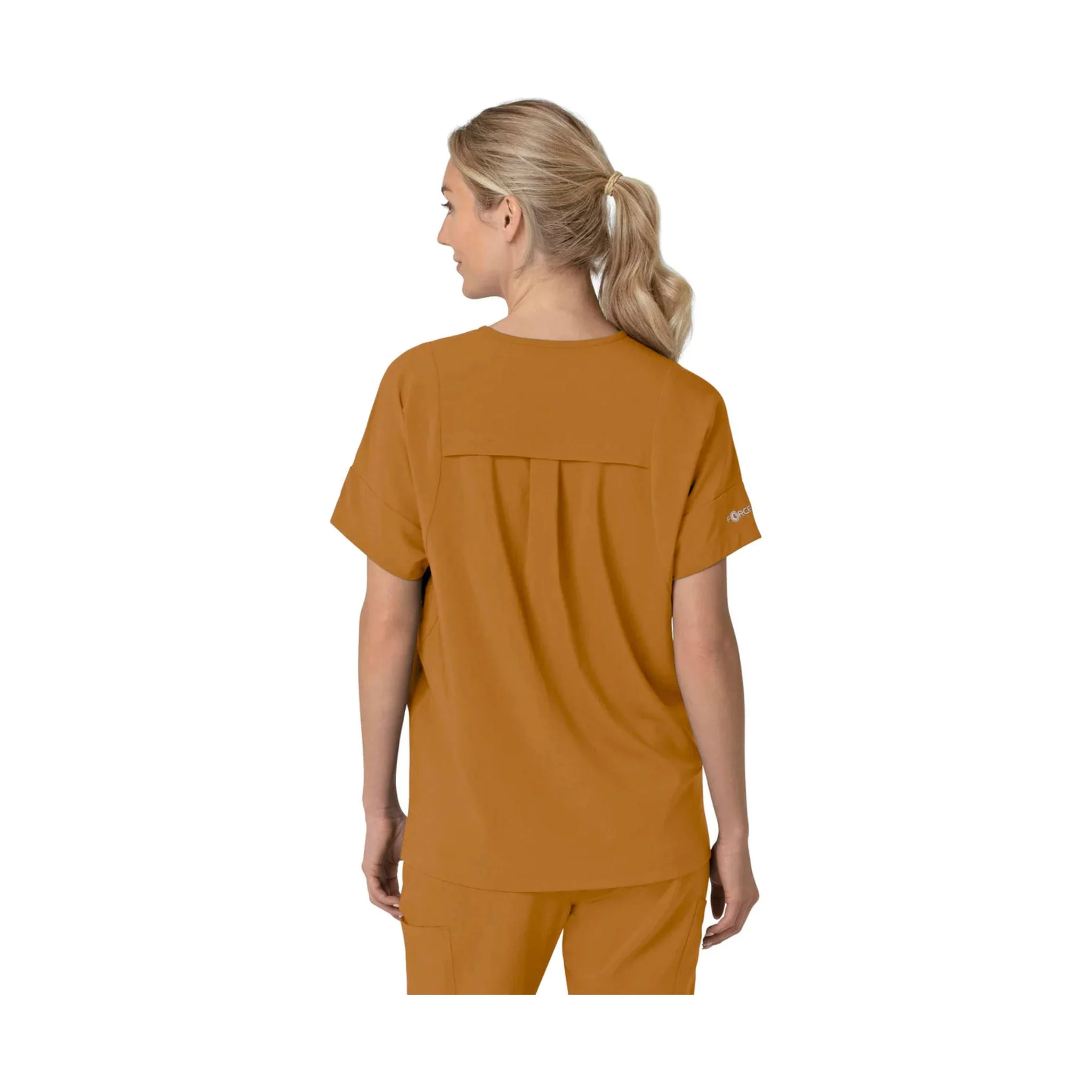 Carhartt Women's Force Cross Flex Oversized V Neck Scrub Top - Fox Brown - Image 3