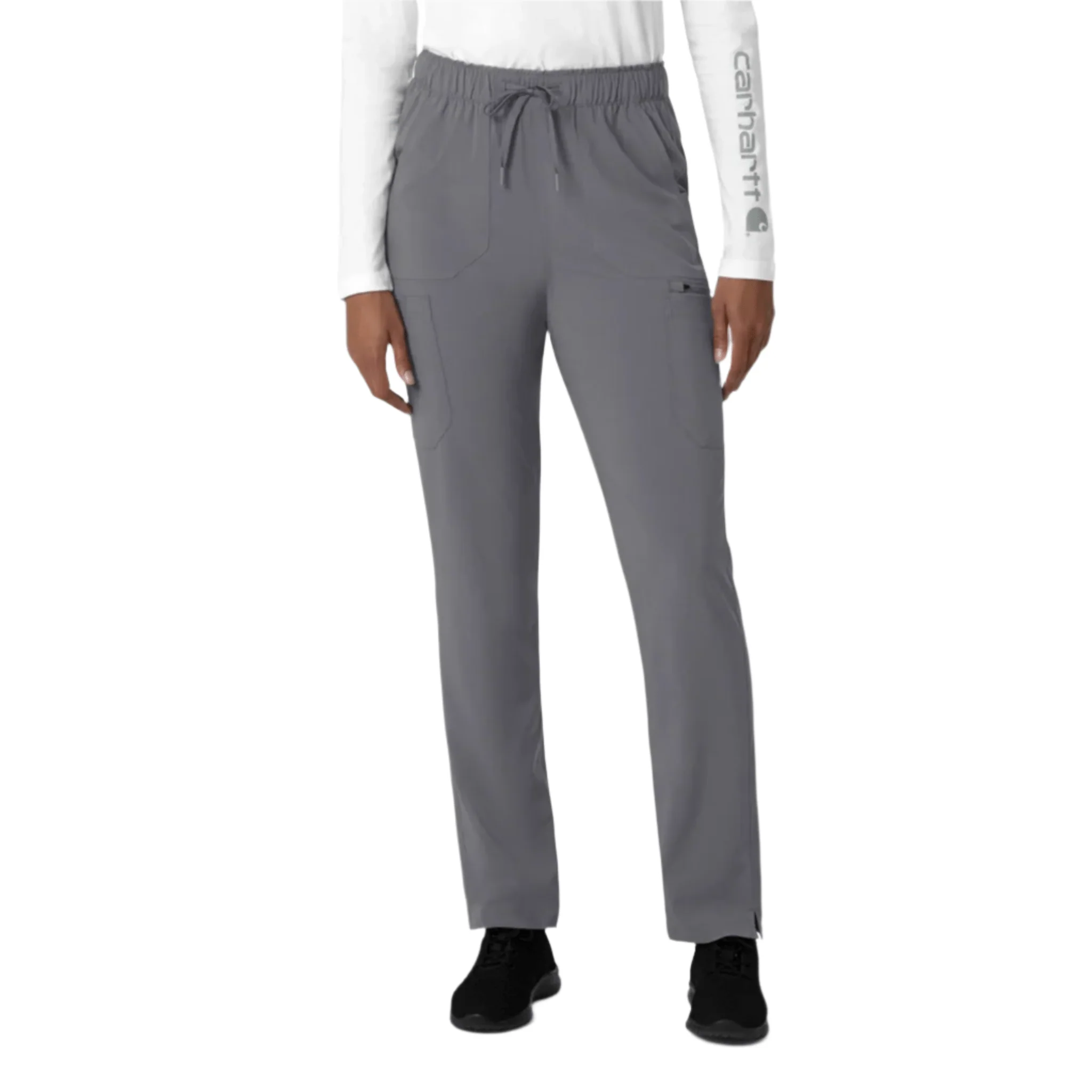 Carhartt Women's Force Cross Flex Straight Leg Cargo Scrub Pant - Pewter