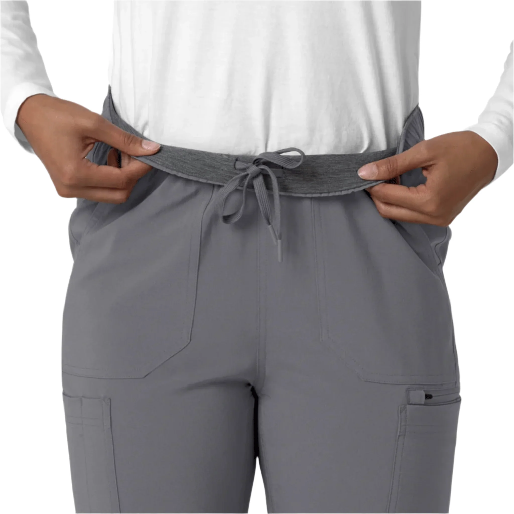 Carhartt Women's Force Cross Flex Straight Leg Cargo Scrub Pant - Pewter - Image 3