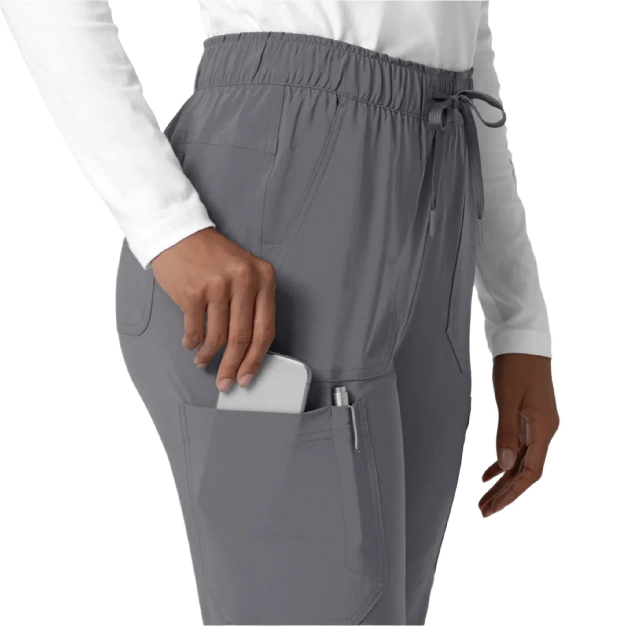 Carhartt Women's Force Cross Flex Straight Leg Cargo Scrub Pant - Pewter - Image 5