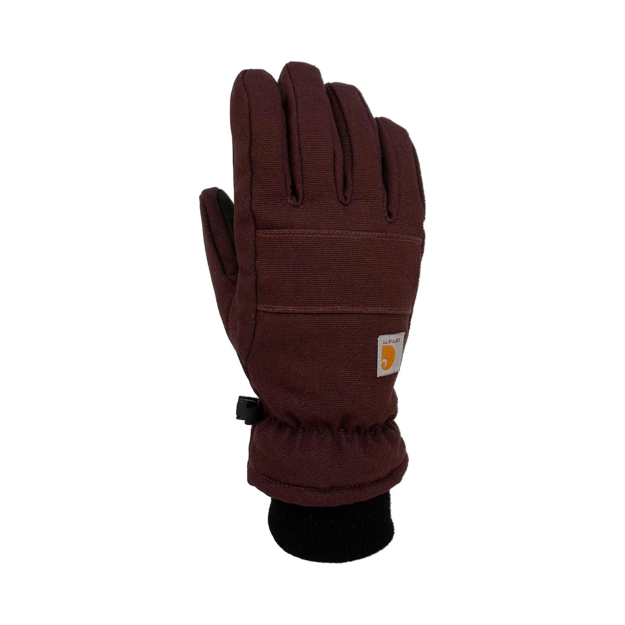 Carhartt Women's Insulated Duck Synthetic Leather Touch Sensitive Knit Cuff Gloves - Blackberry