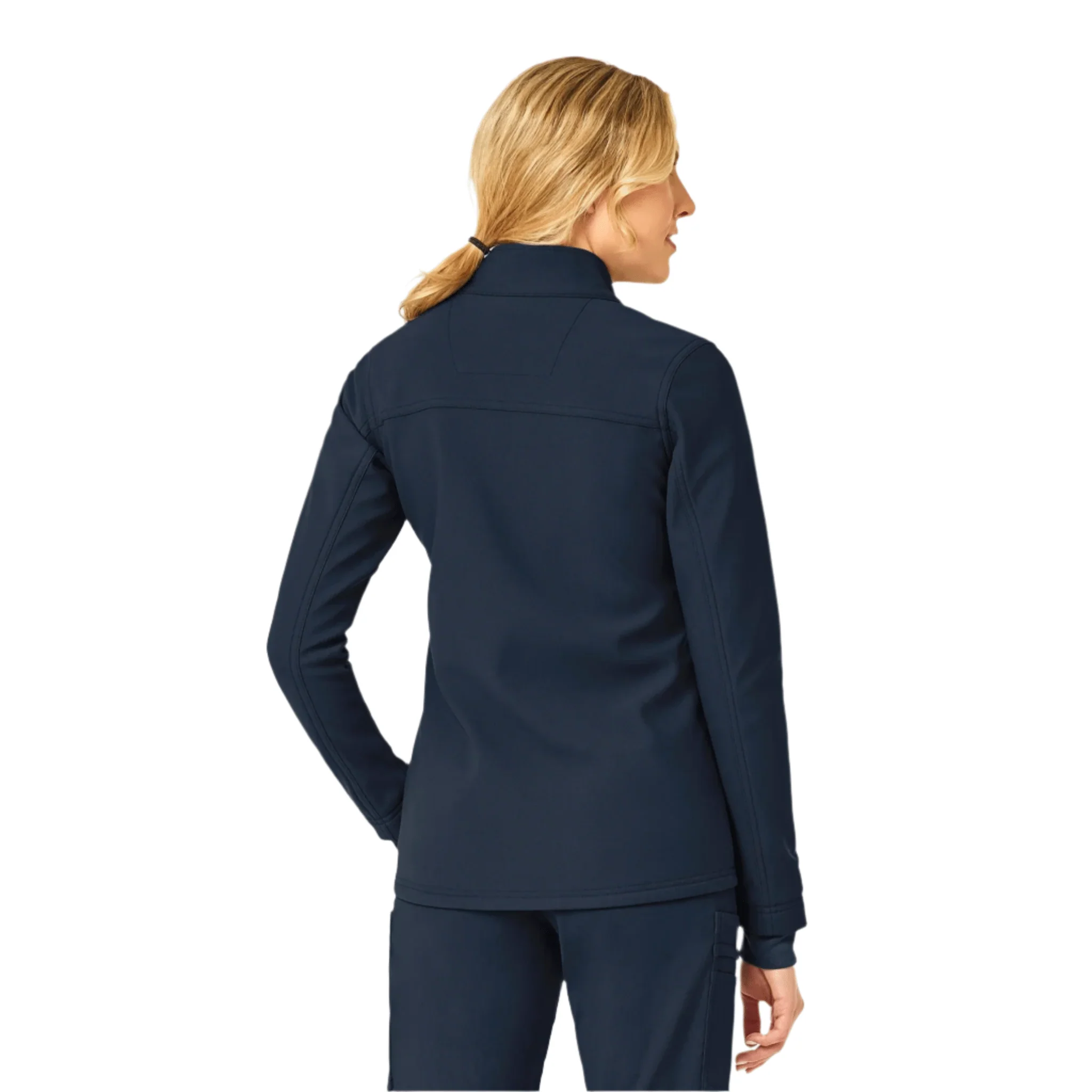 Carhartt Women's Rugged Flex Bonded Fleece Scrub Jacket - Navy - Image 2