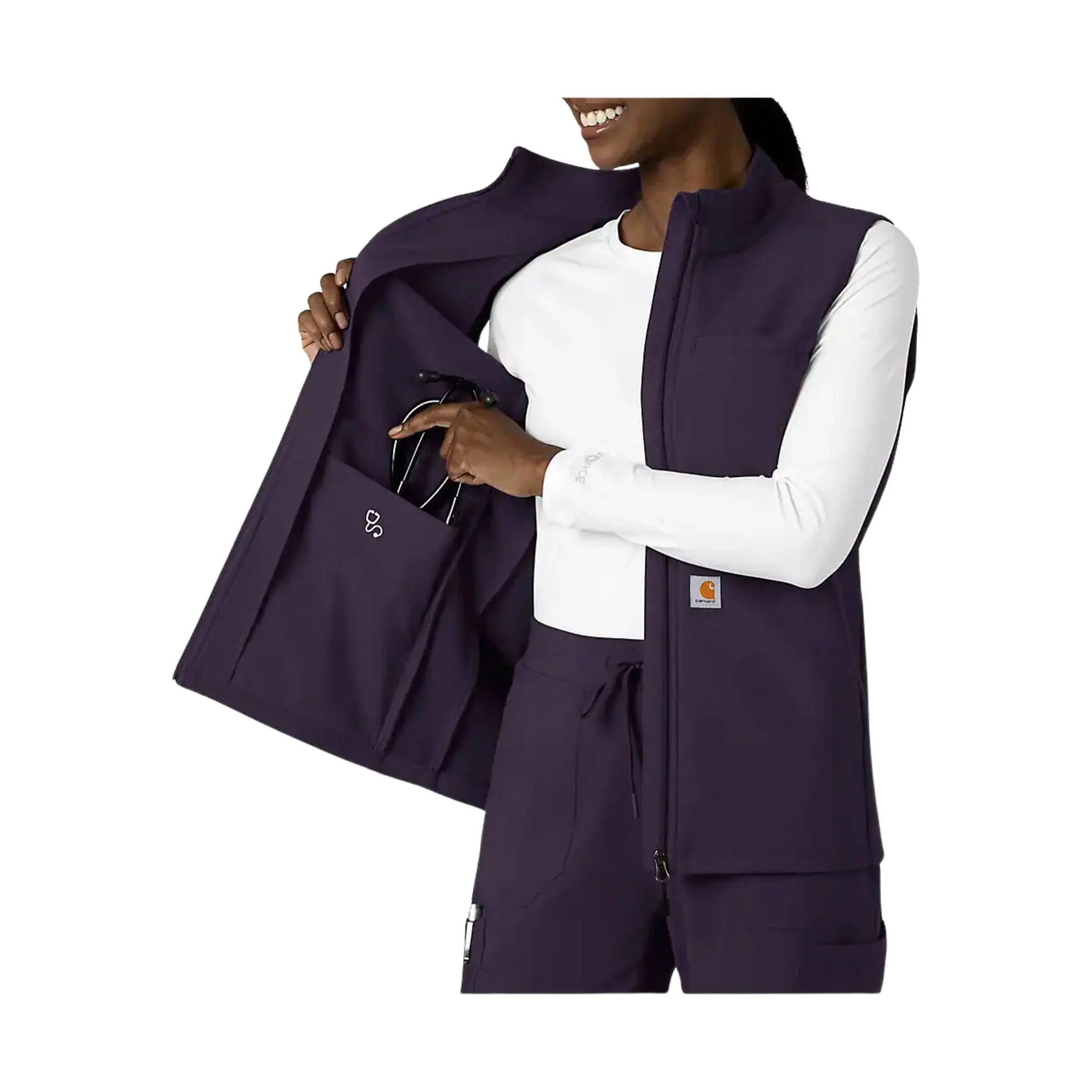Carhartt Women's Rugged Flex Bonded Fleece Vest - Black Plum - Image 2