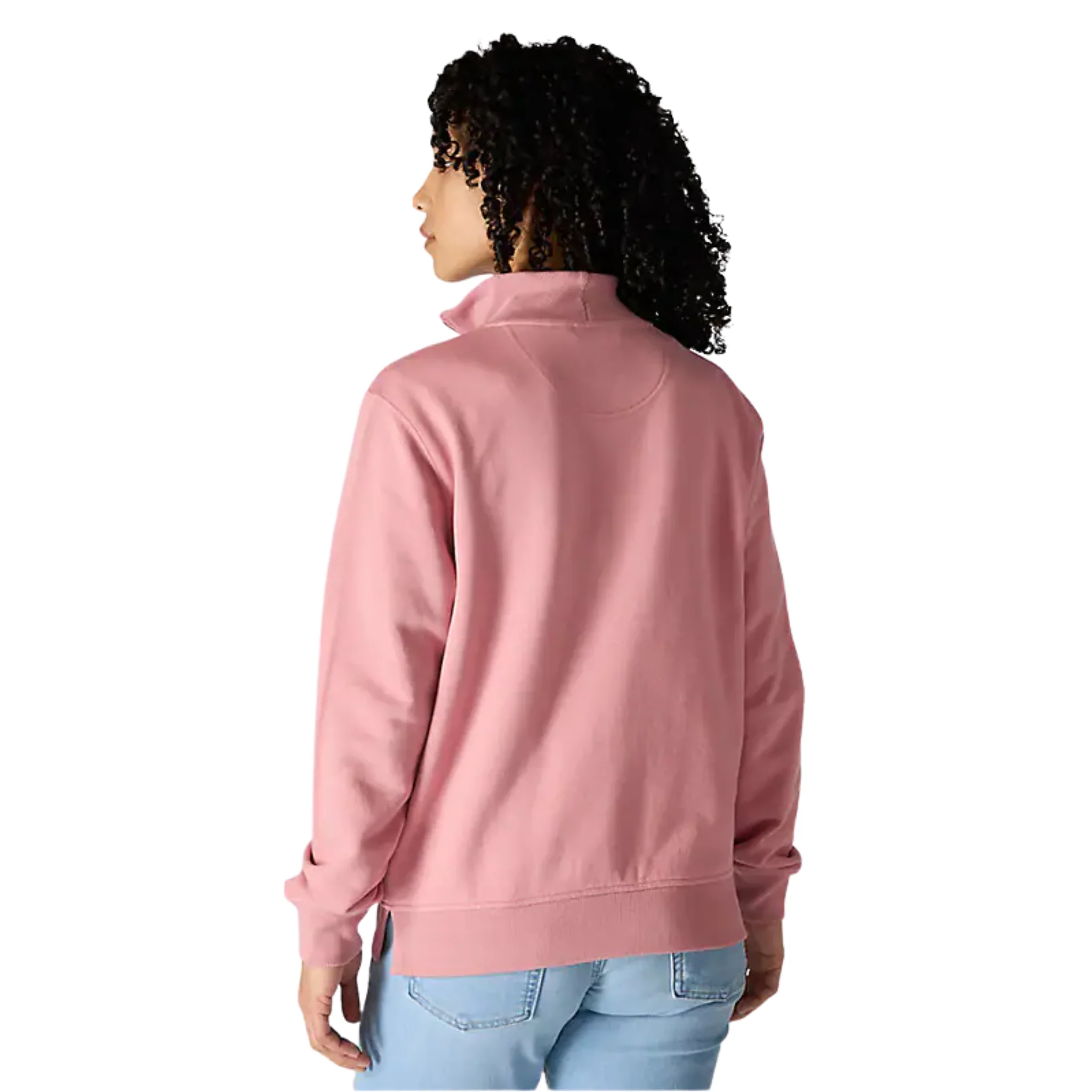 Carhartt Women's Tencel Fabric 1/2 Zip Sweatshirt - Rose Tint - Image 2