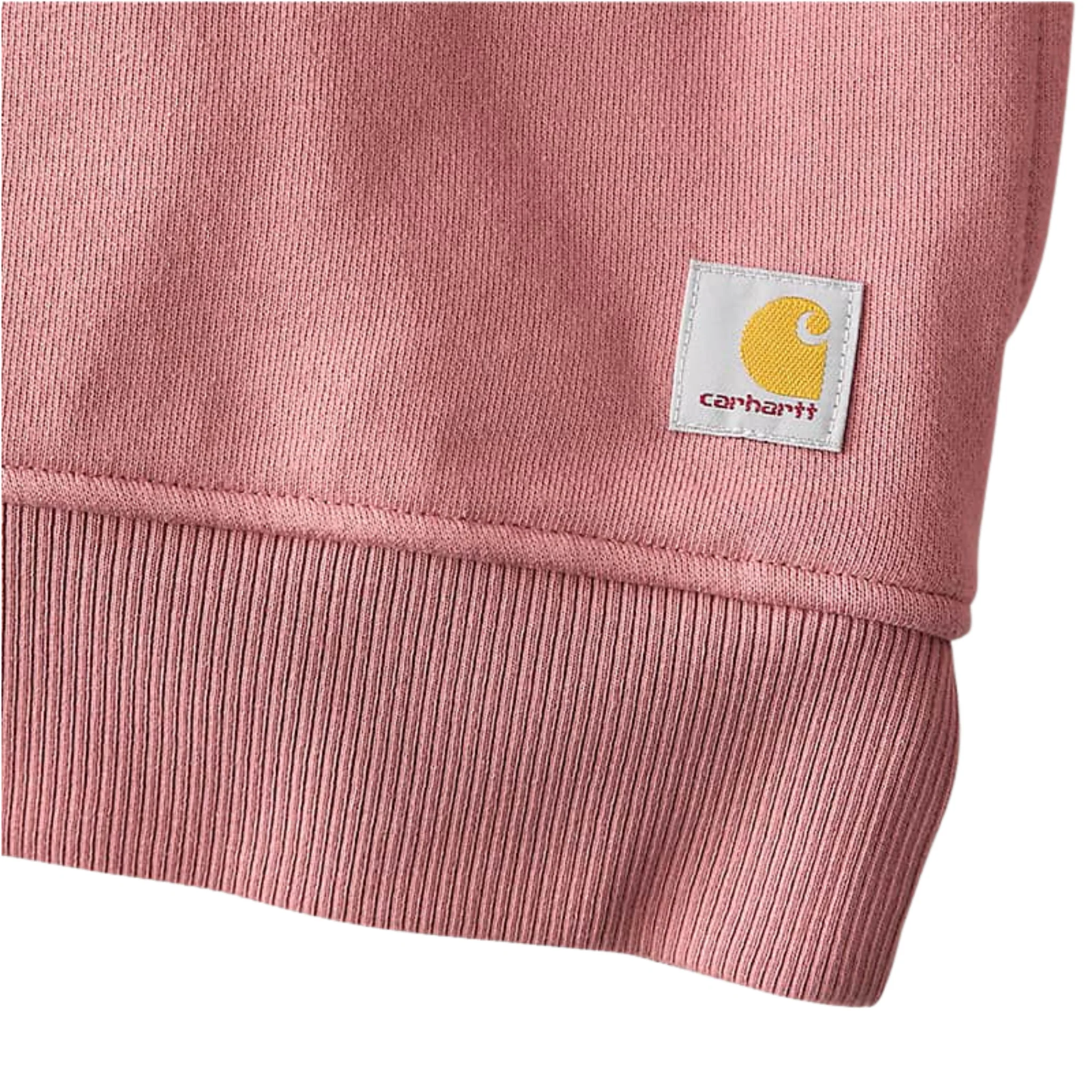 Carhartt Women's Tencel Fabric 1/2 Zip Sweatshirt - Rose Tint - Image 4