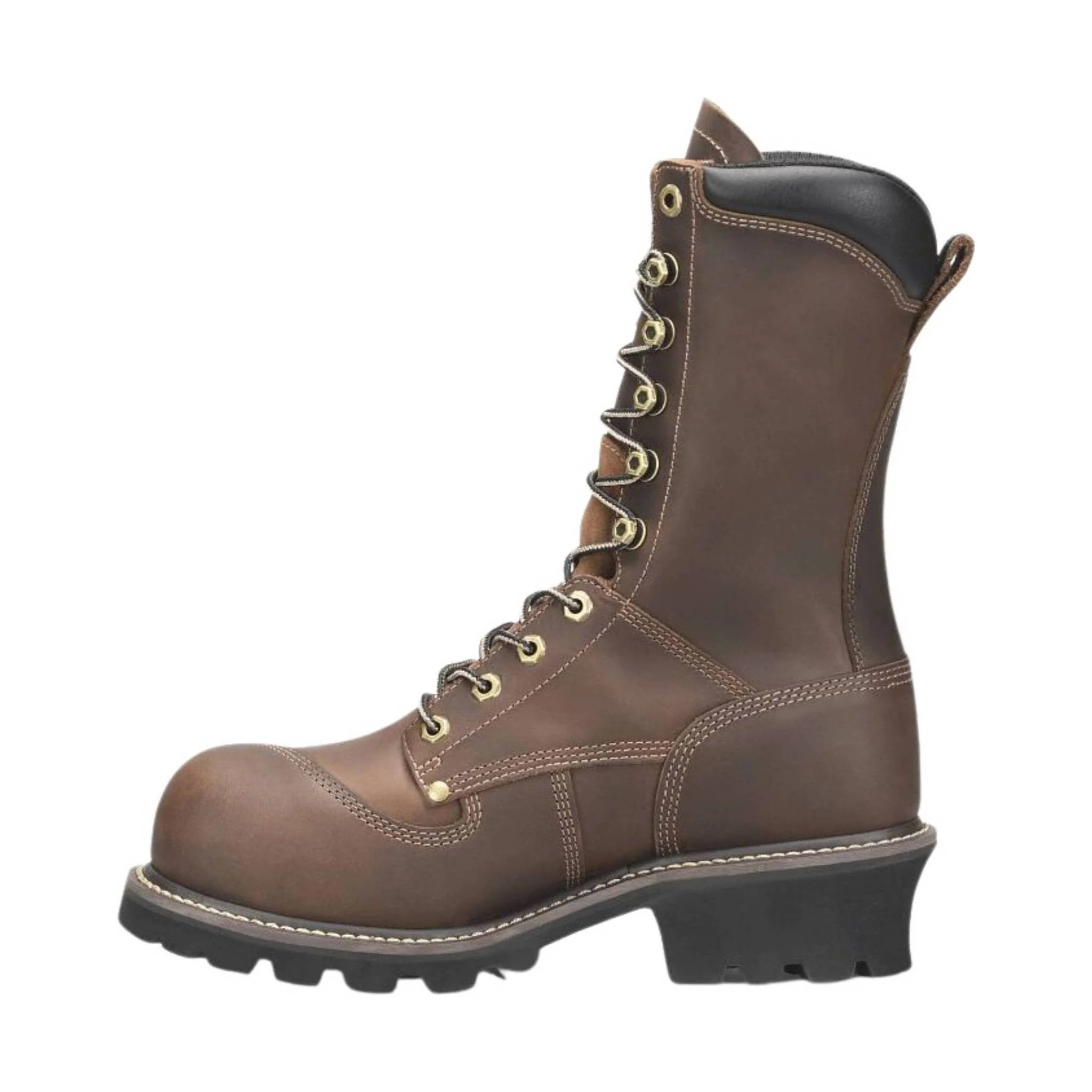 Carolina Men's Arc 10 Inch Logger Composite Toe Waterproof Work Boot - Dark Brown - Image 3