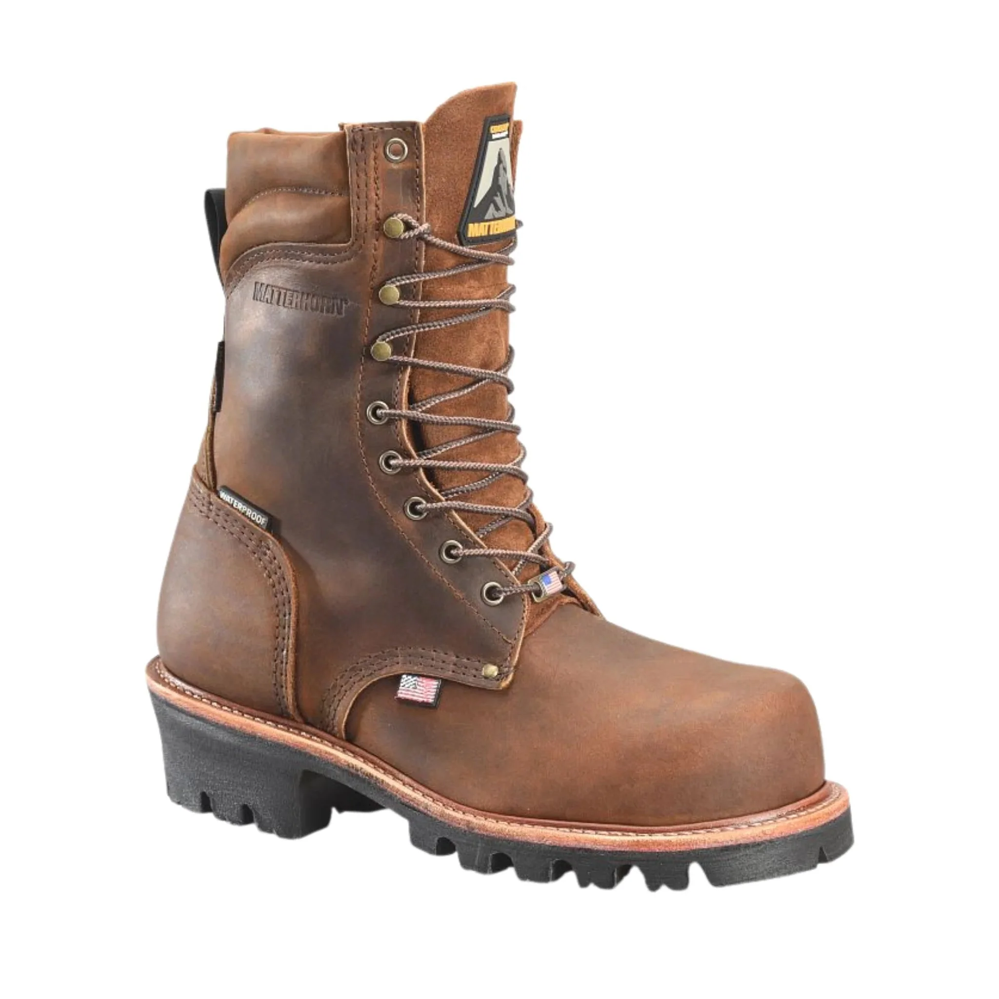 Carolina Men's Super Collar Composite Toe Logger Work Boots - Dark Brown - Image 2