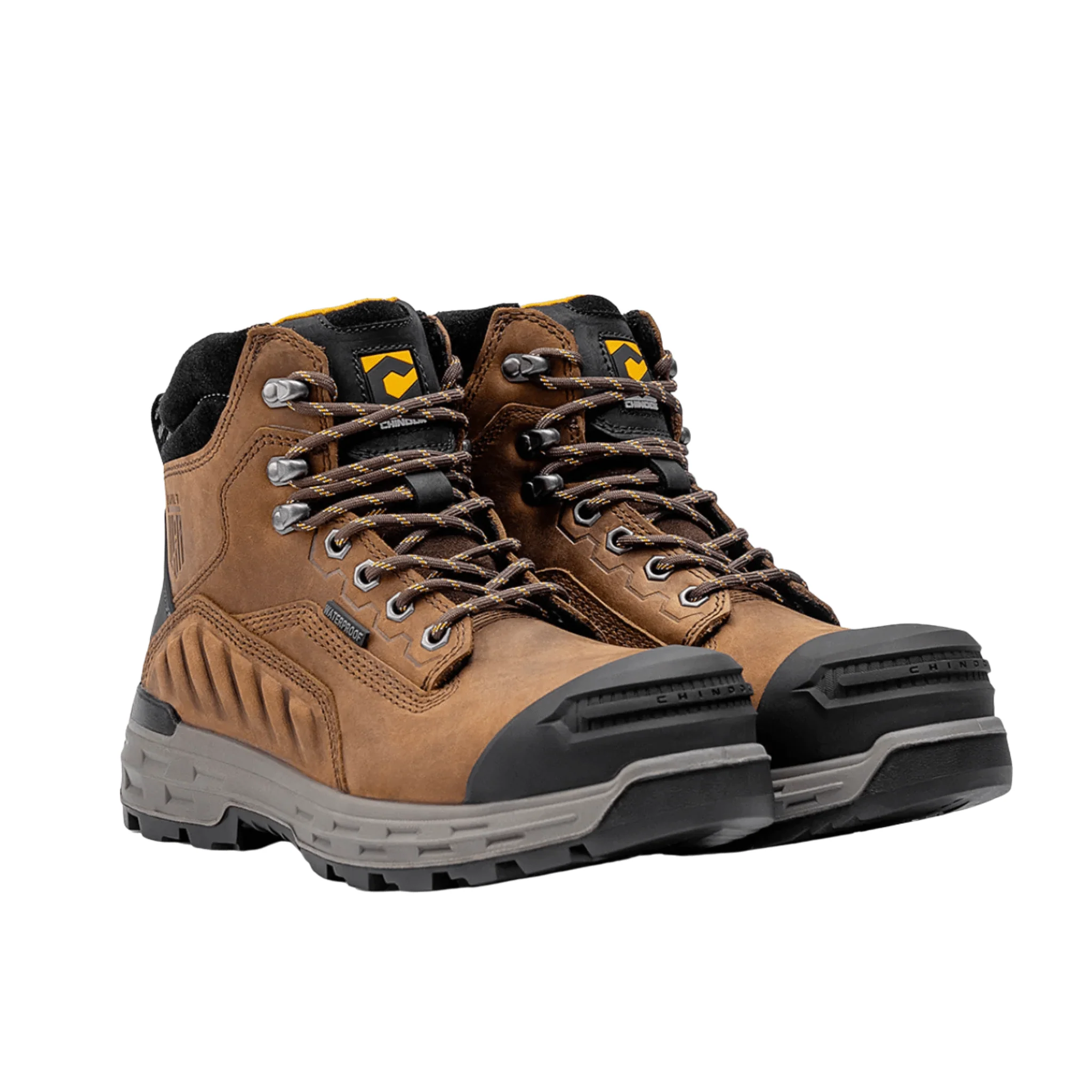 Chinook Men's Wildwood 6 Inch Waterproof Composite Toe Work Boots - Brown - Image 3