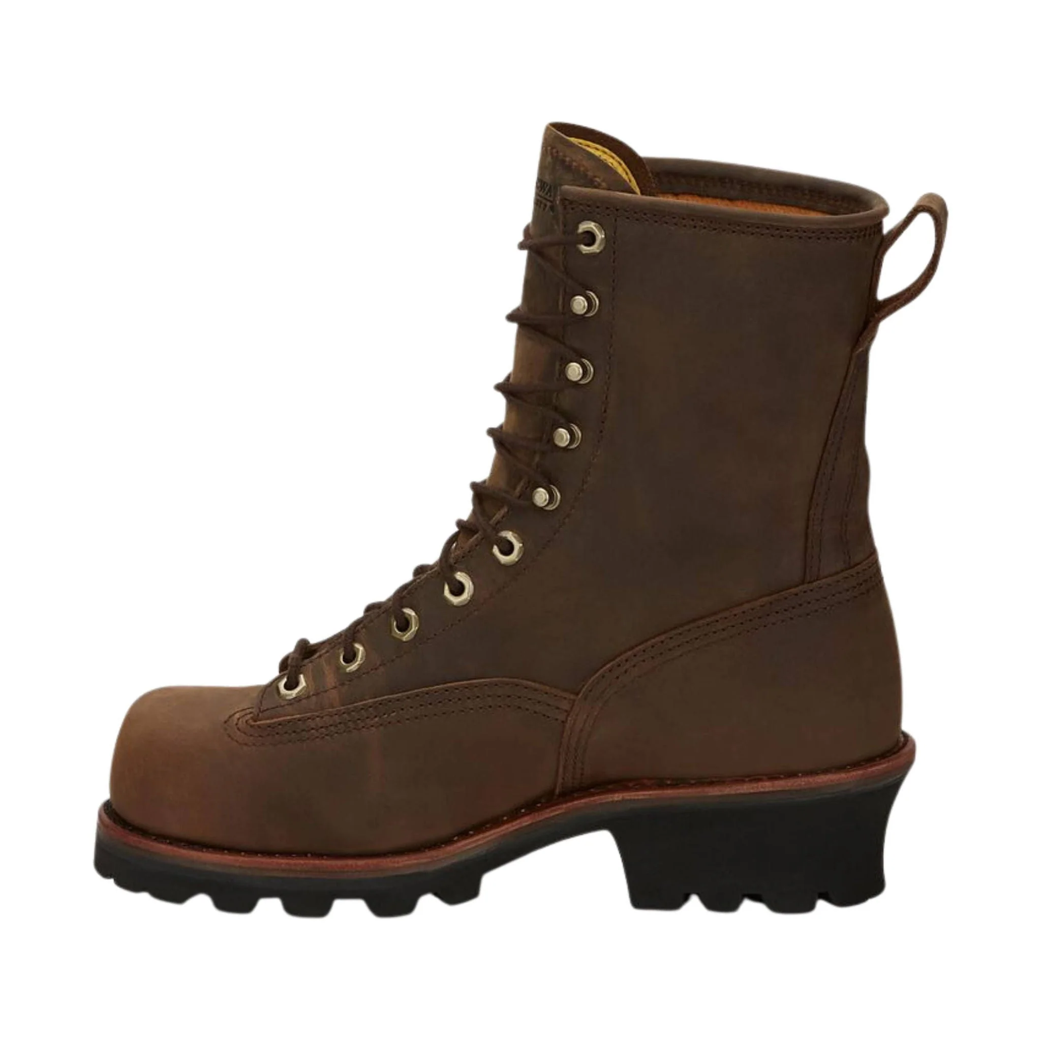 Chippewa Men's Paladin 8 Inch Waterproof Steel Toe Logger Work Boots - Brown - Image 3