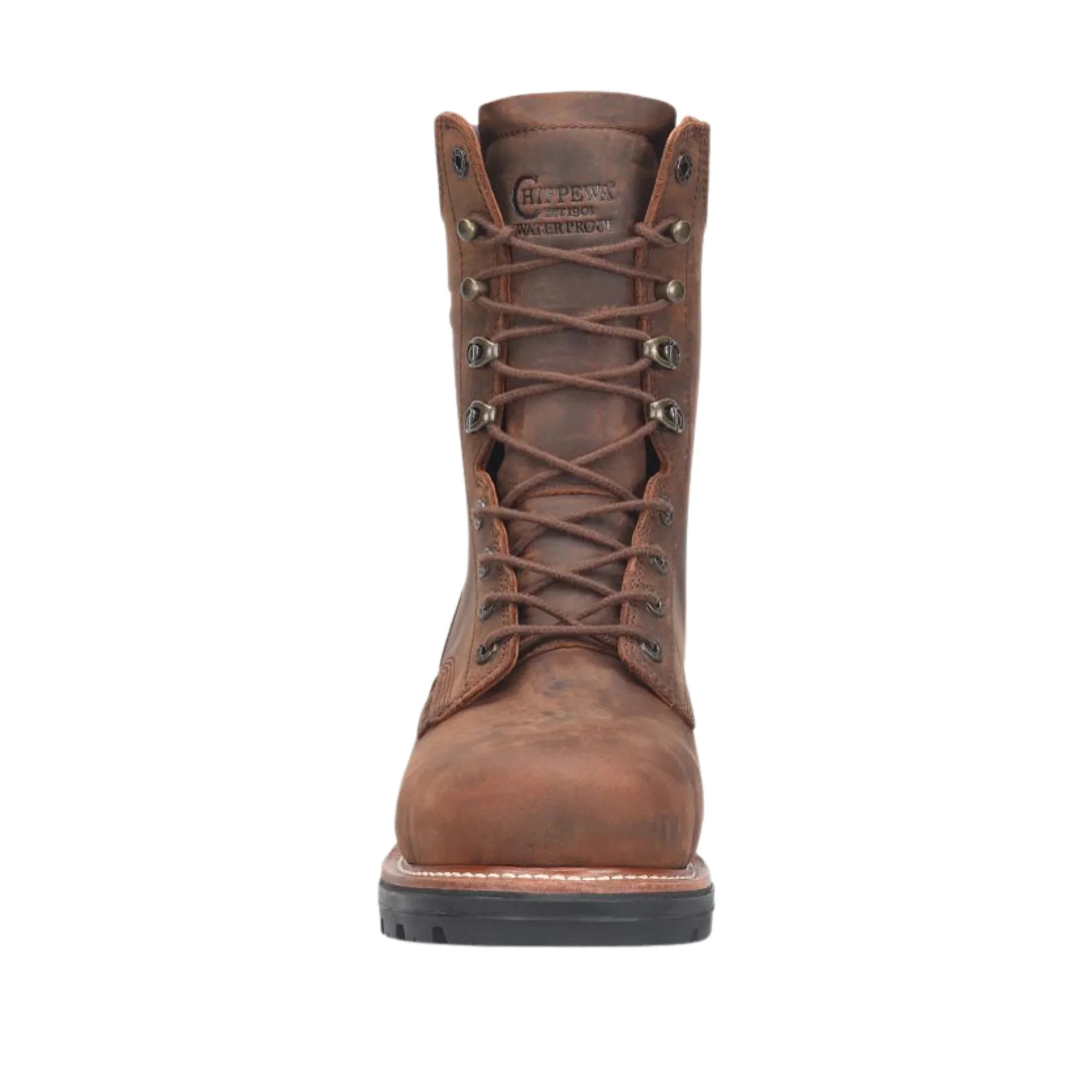 Chippewa Men's Thunderstruck 9 Inch Logger Non Insulated Waterproof Nano Composite Toe Work Boots - Brown - Image 4