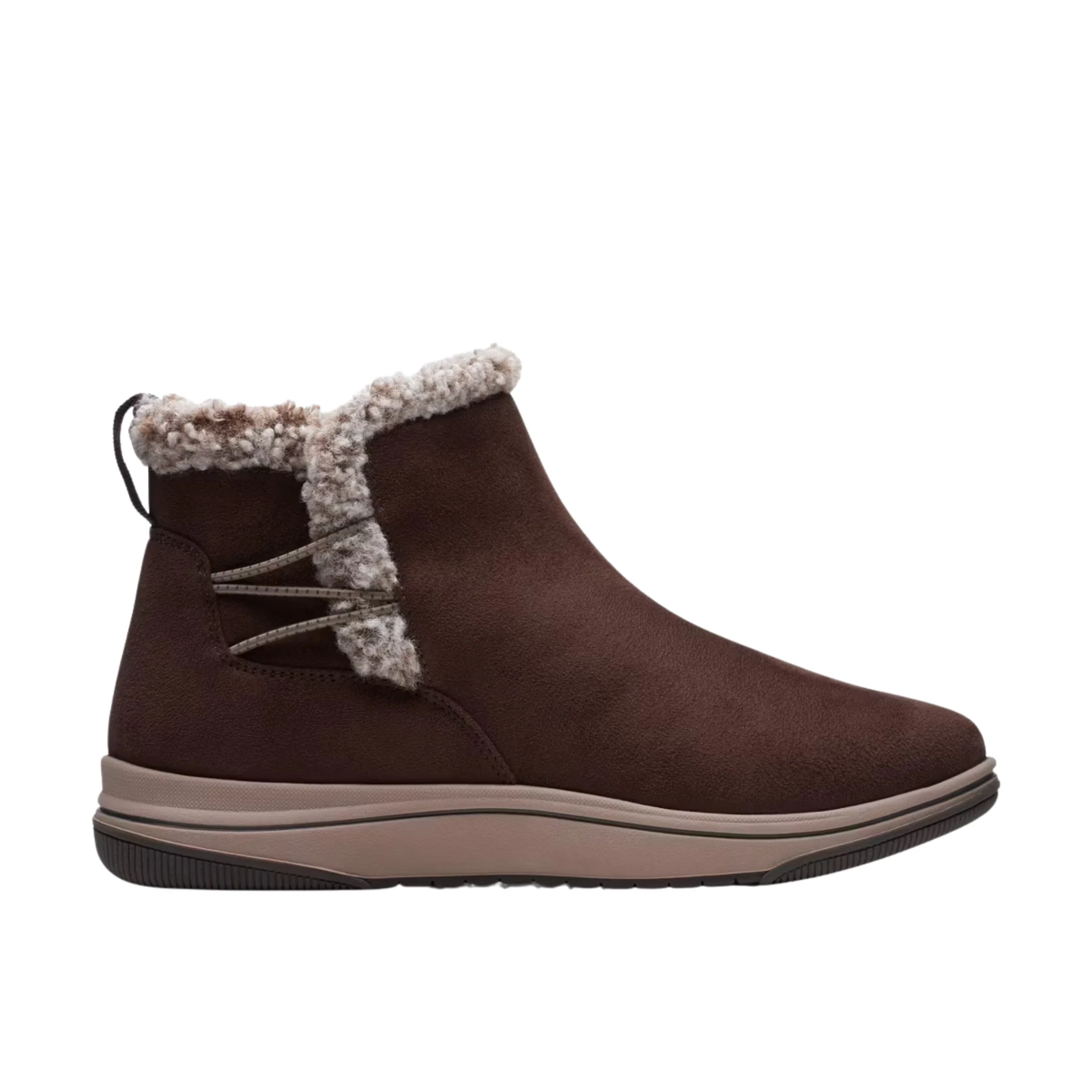Clarks Women's Breeze Fur Boots - Dark Brown