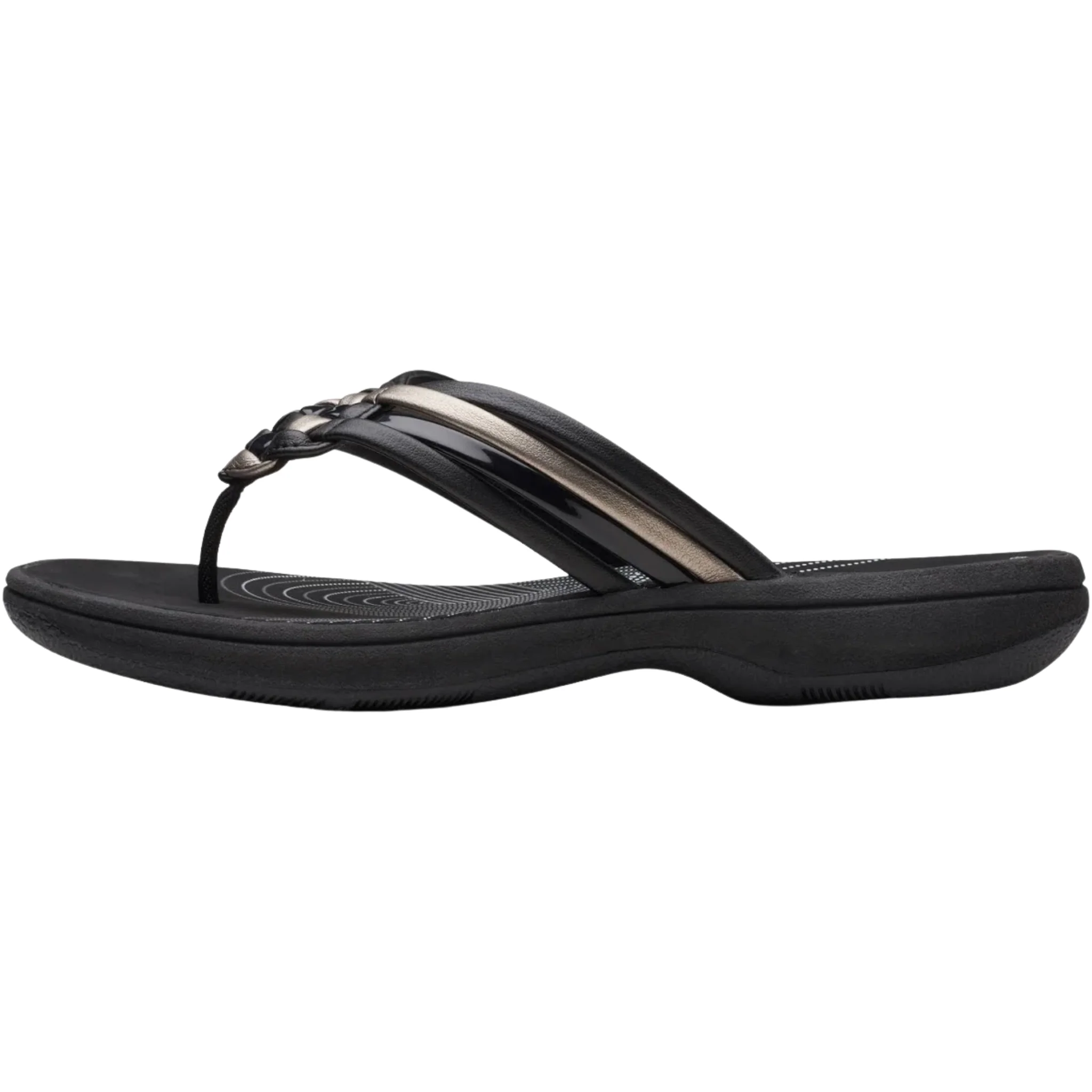 Clarks Women's Breezy Coral Sandal - Black Combo - Image 2