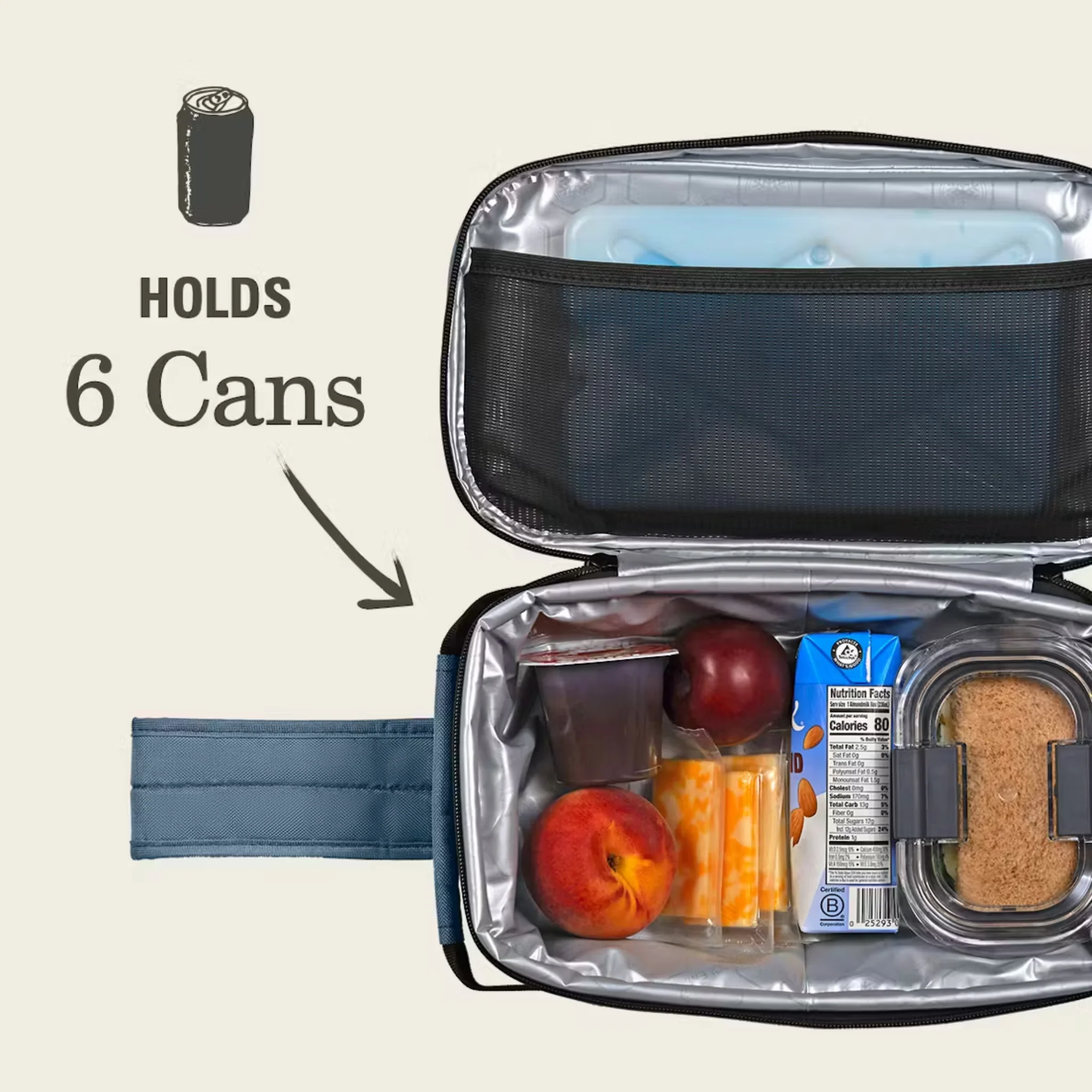 Coleman Transit 6 Can Convertible Soft Sided Cooler Sling - Blue - Image 6