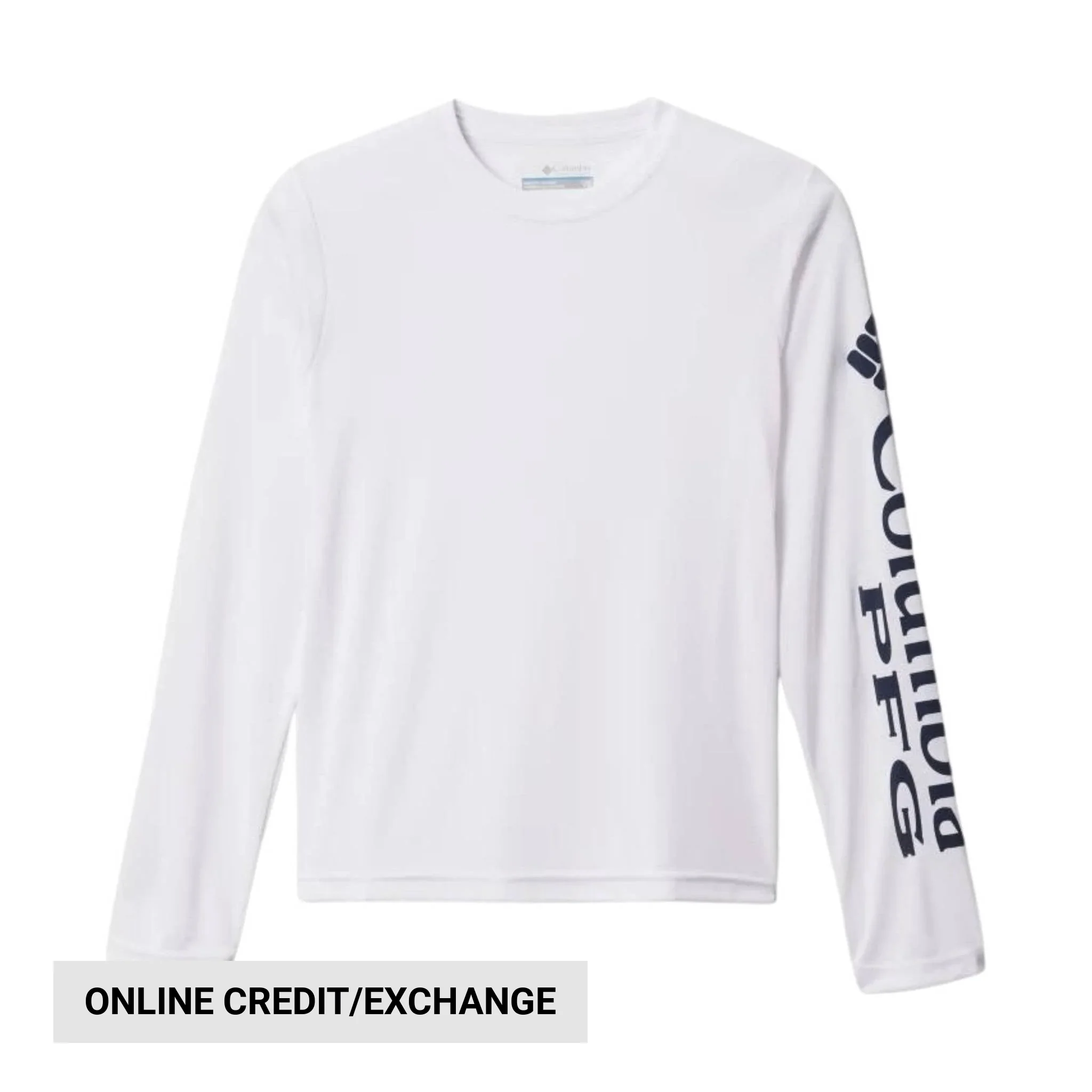 Columbia Kids' PFG Terminal Tackle Long Sleeve Tee - White/Navy