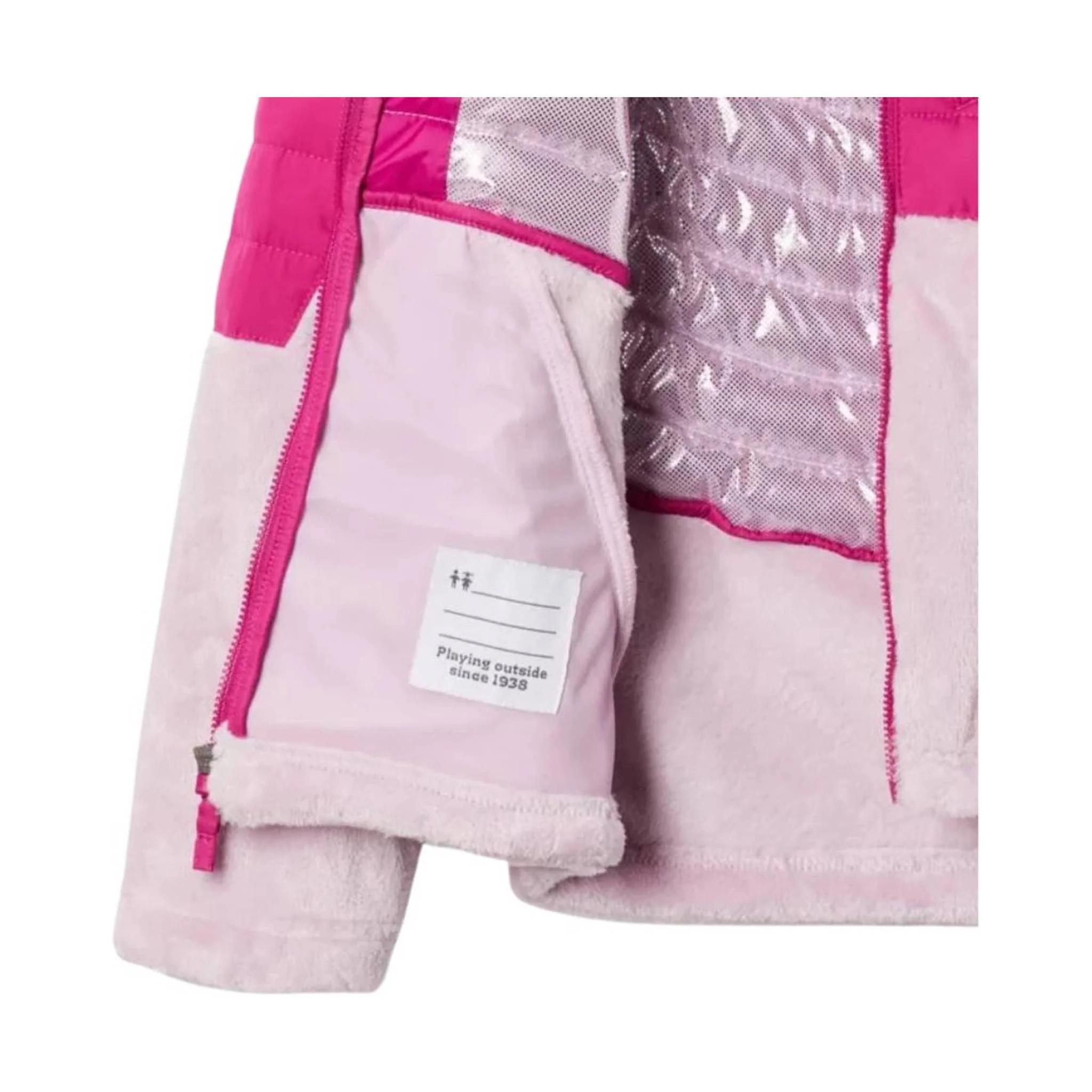 Columbia Kids' Powder Lite Hooded Jacket - Wild Fuchsia/Aura - Image 3