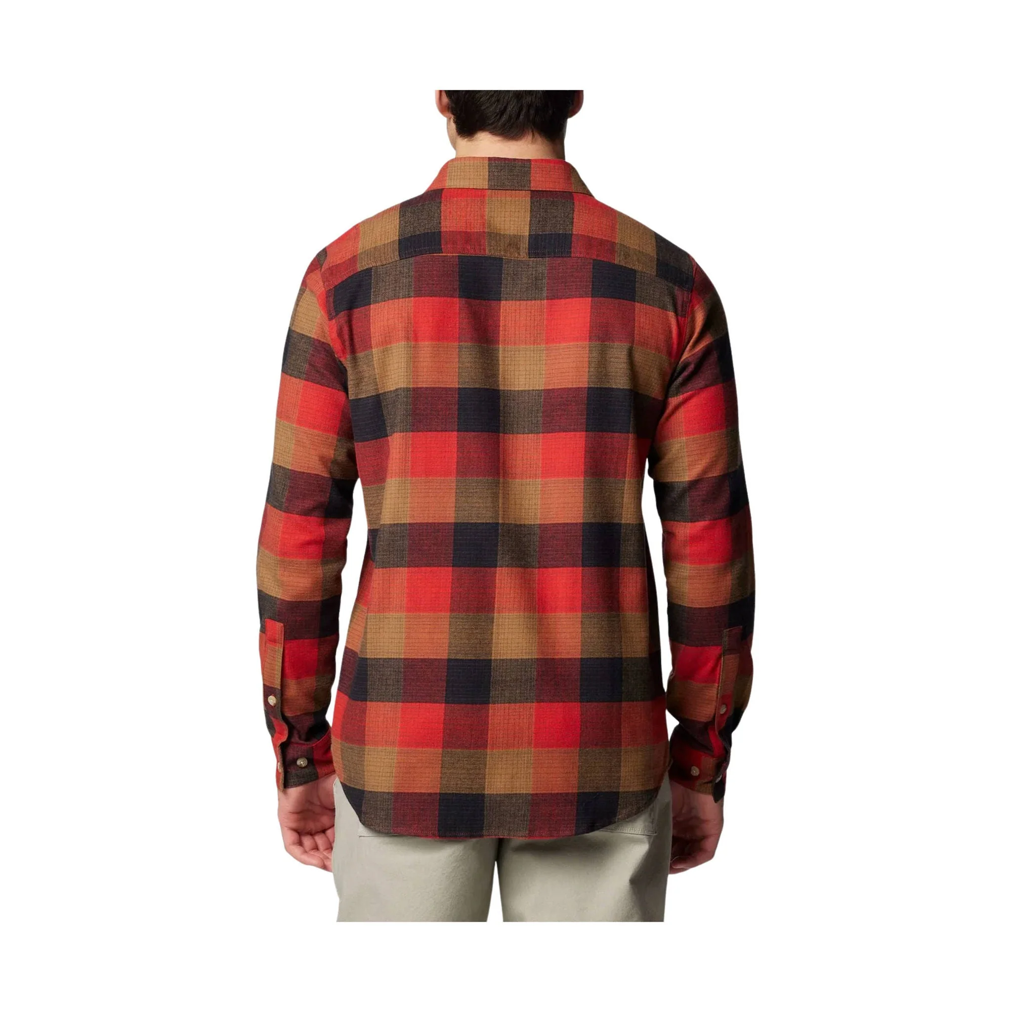 Columbia Men's Cornell Woods Flannel Long Sleeve Shirt - Snail Red Ombre - Image 2