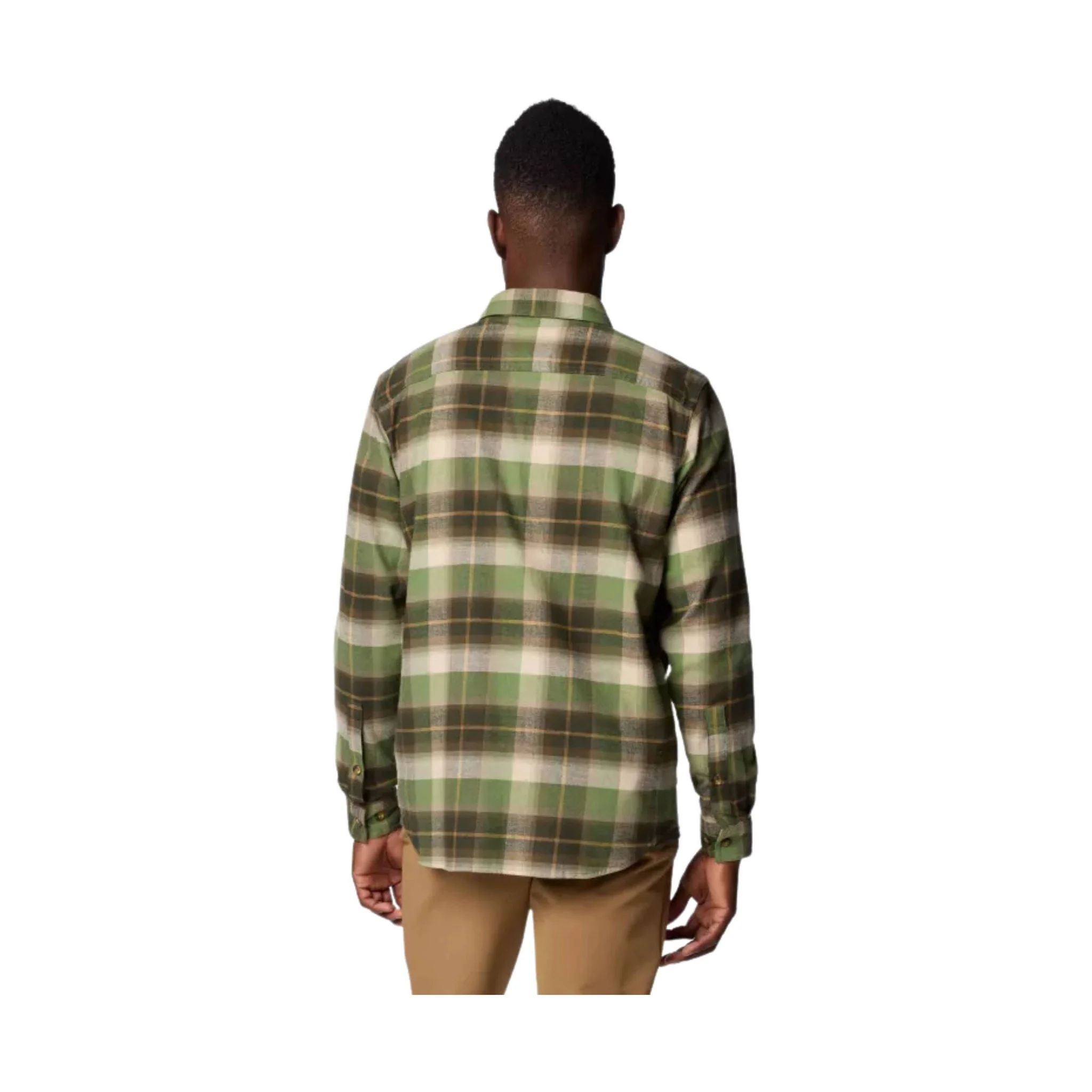 Columbia Men's Cornell Woods Flannel Long Sleeve Shirt - Stone Green Classic Multi Tartan - Image 2