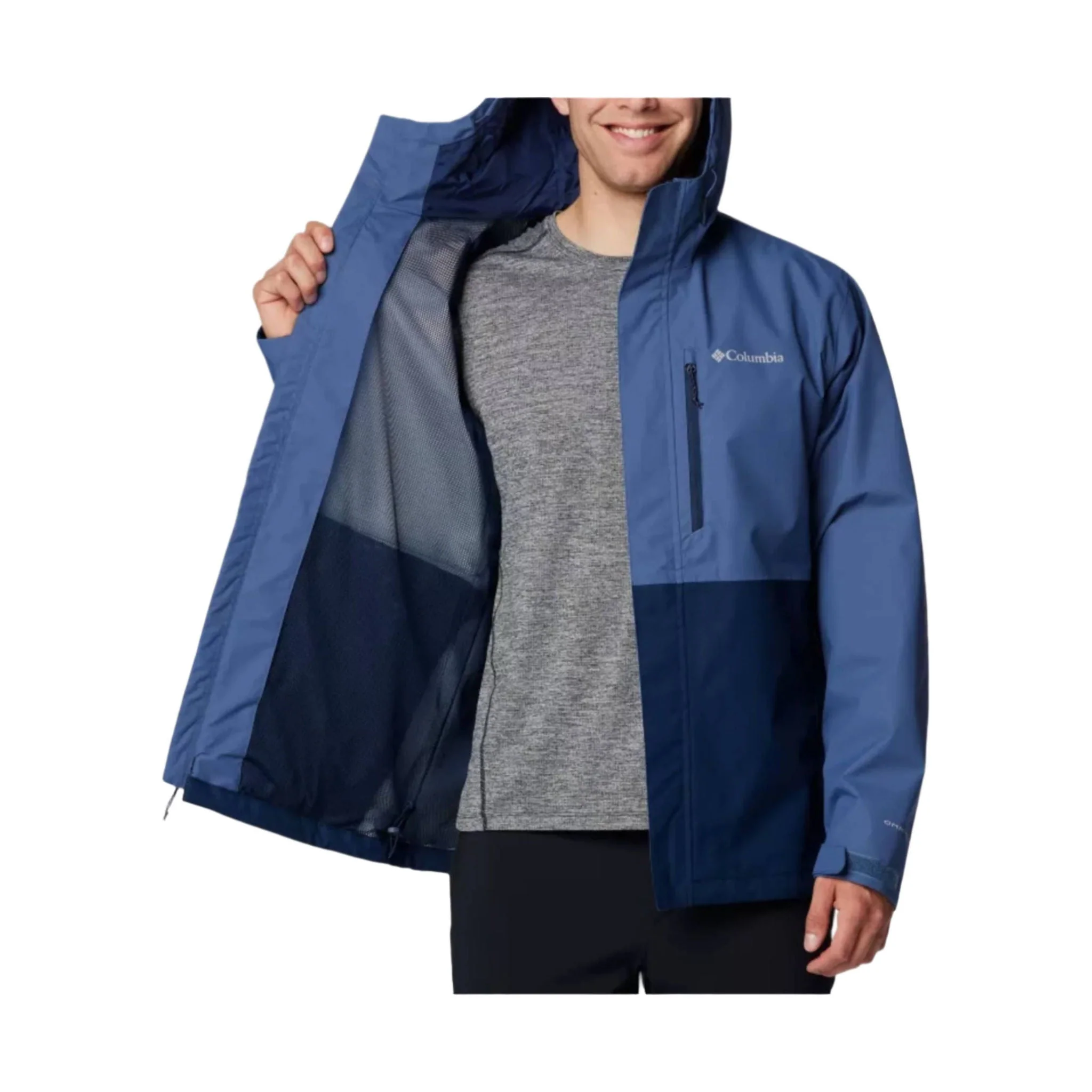 Columbia Men's Hikebound II Rain Jacket - Dark Mountain - Image 4