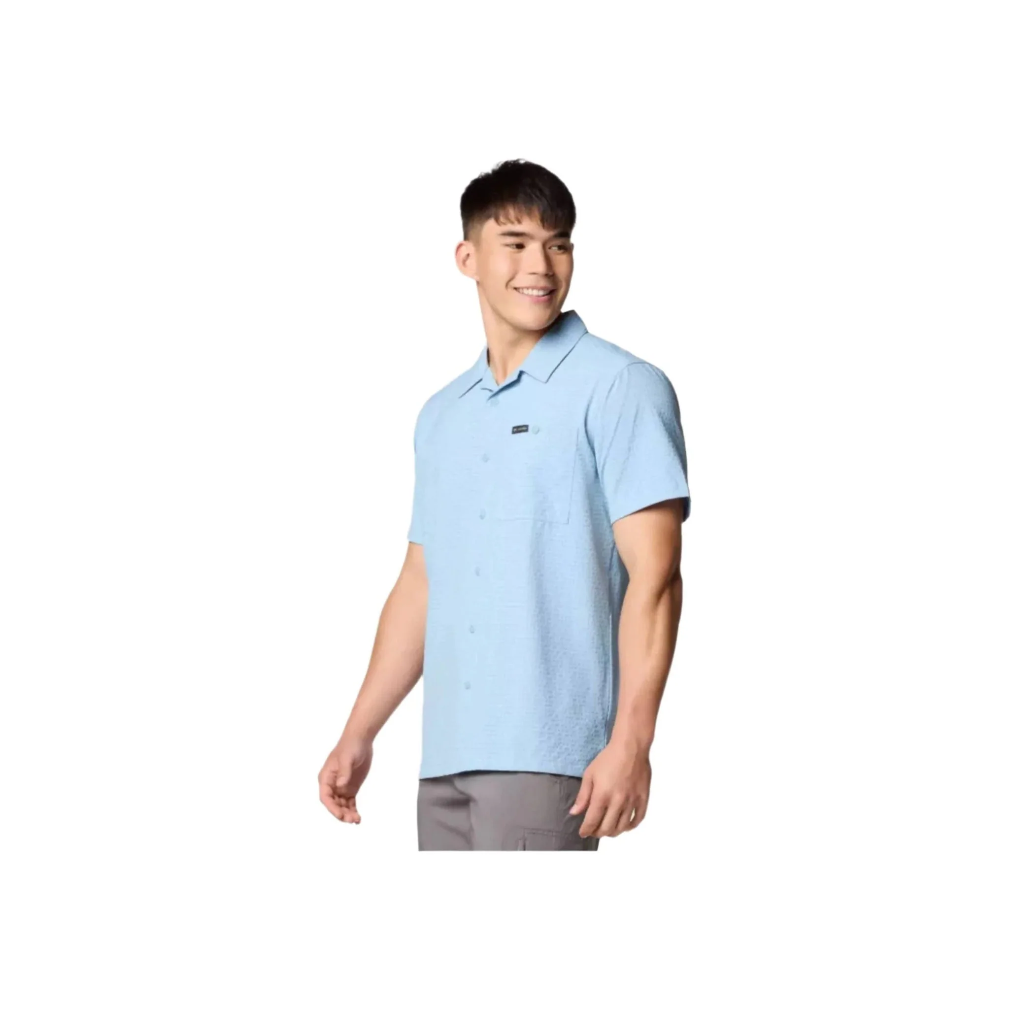 Columbia Men's Utilizer Short Sleeve Camp Shirt - Ripple Blue - Image 2