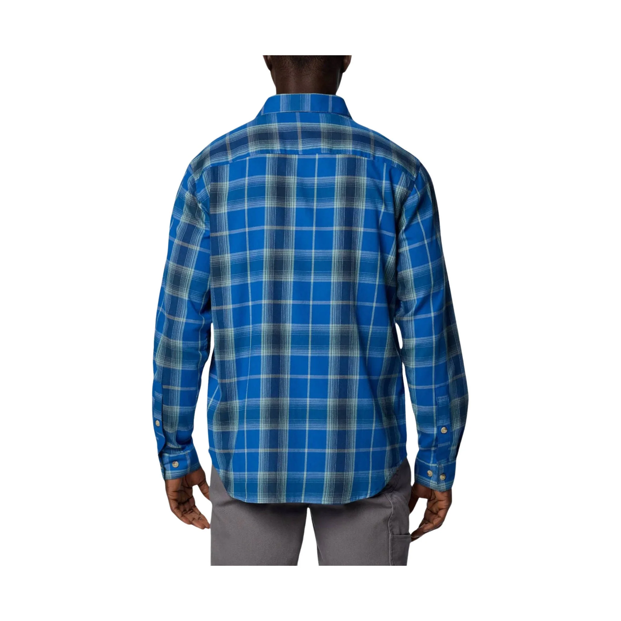 Columbia Men's Vapor Ridge III Long Sleeve Shirt - Mountain Blue Tartan - Image 2