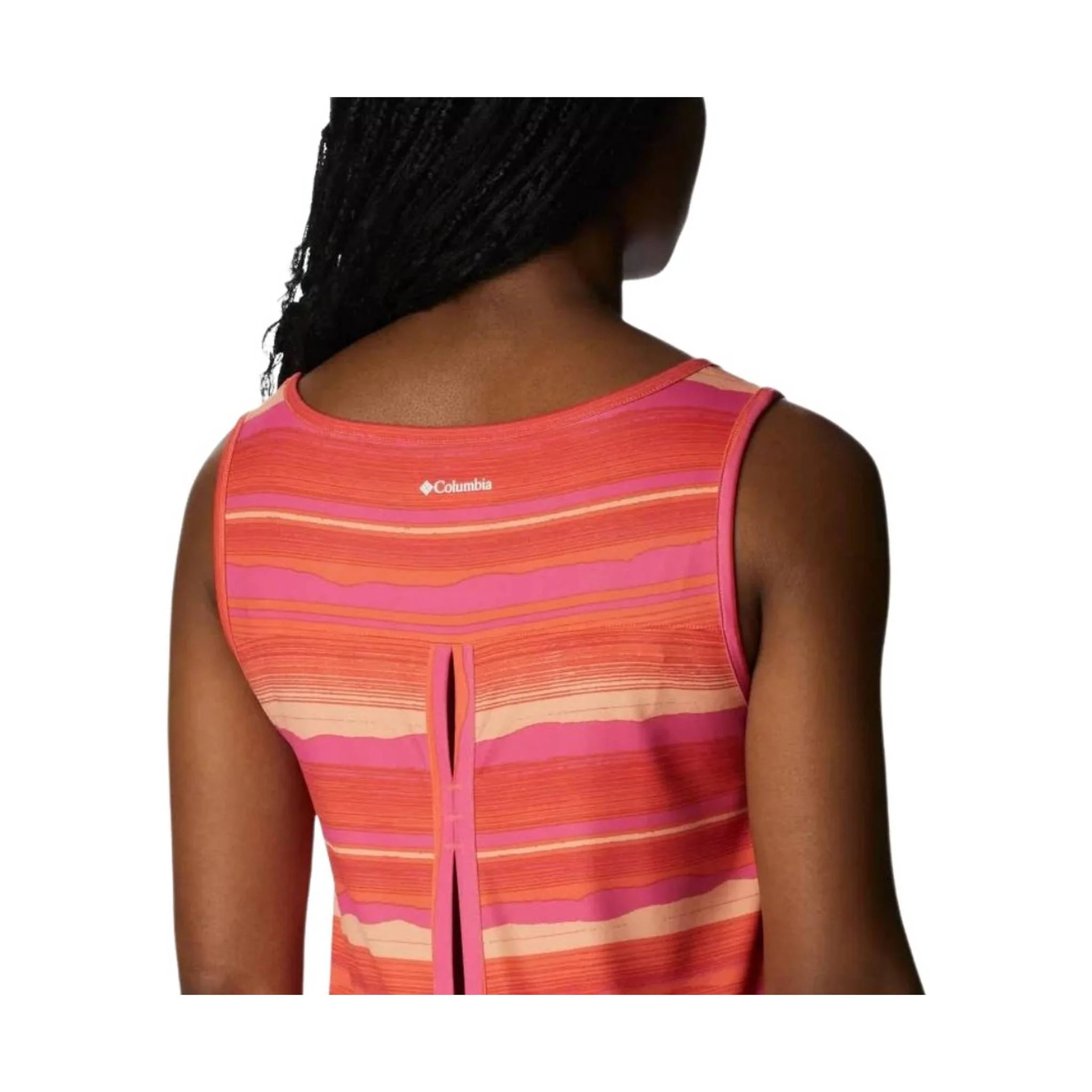 Columbia Women's Chill River Tank - Sunset Orange/Horizons Stripe - Image 5