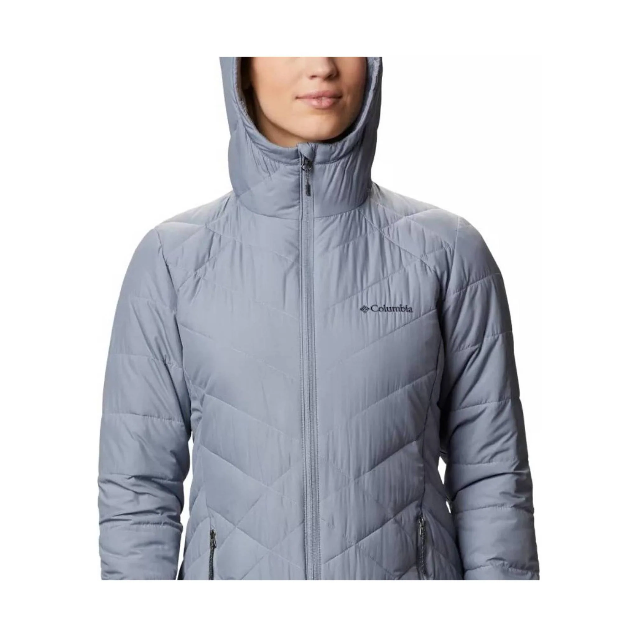 Columbia Women's Heavenly Long Hooded Jacket - Tradewinds Grey - Image 5