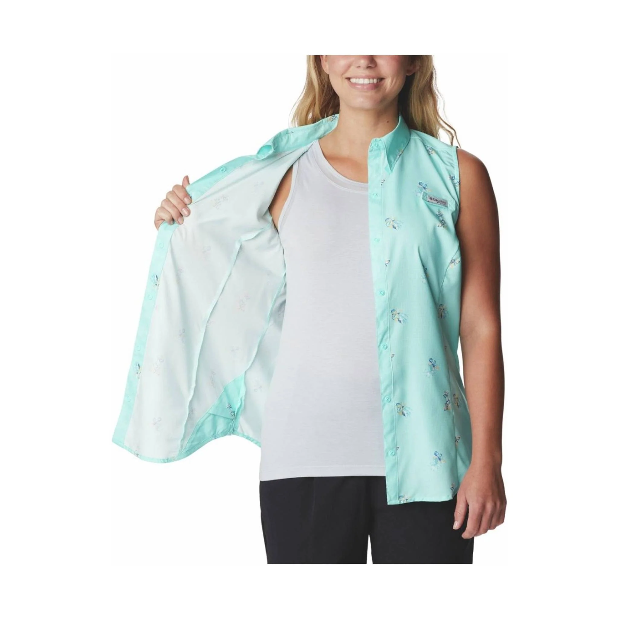 Columbia Women's Super Tamiami Sleeveless - Gulf Stream Bouquet Foray - Image 4