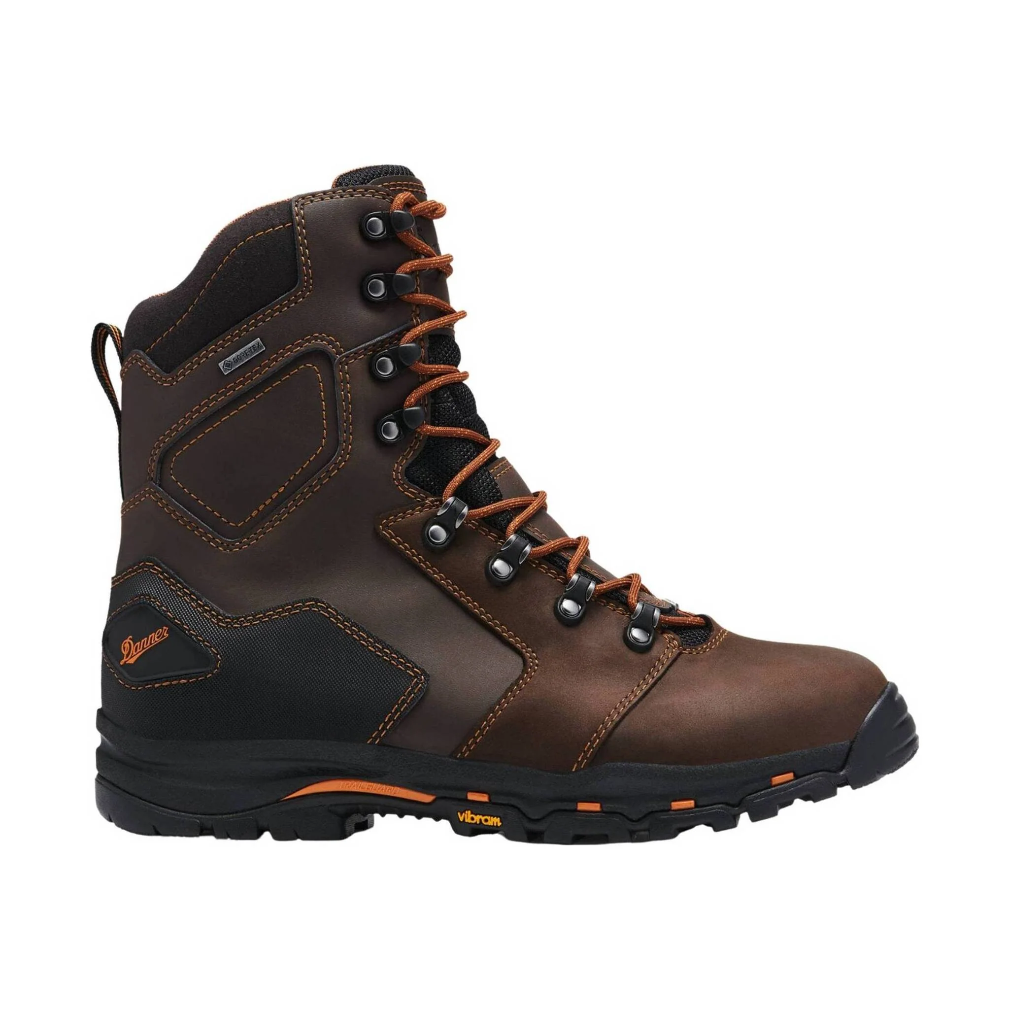 Danner Men's Vicious 8 Inch Composite Toe Work Boots - Brown Leather - Image 2
