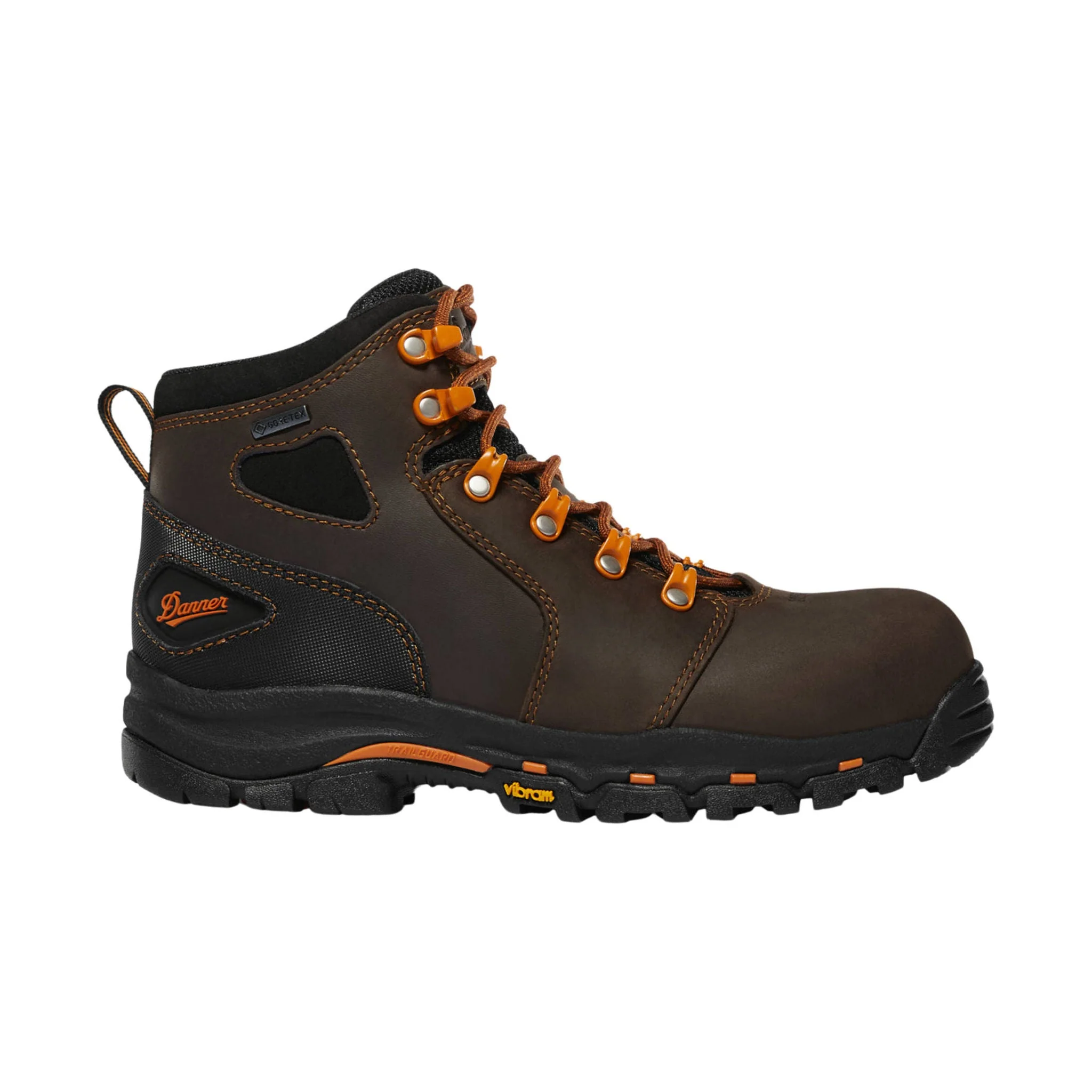 Danner Women's Vicious 4 Inch Composite Toe Work Boot - Brown/Orange - Image 2