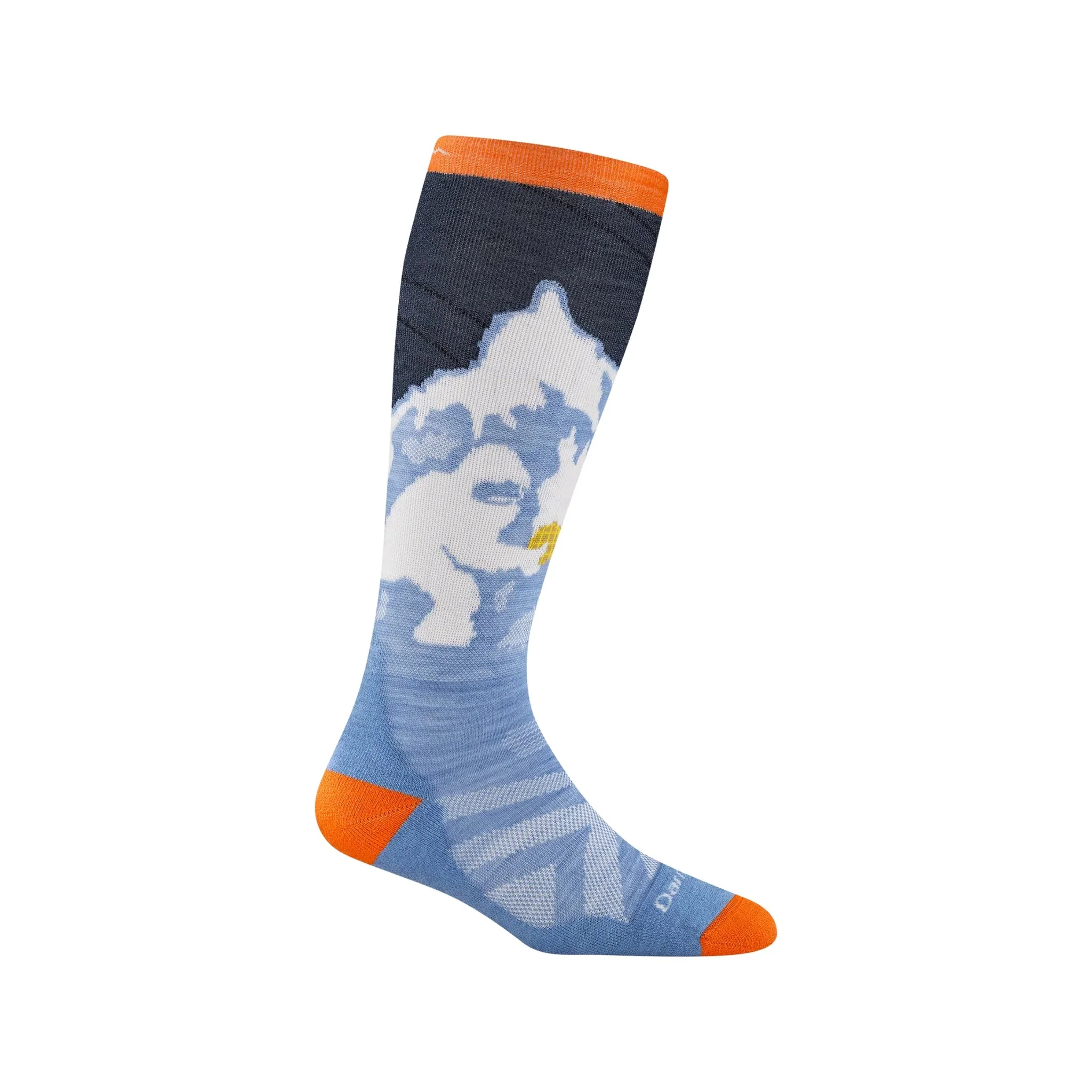 Darn Tough Vermont Kids' Little Yeti Over The Calf Midweight Ski and Snowboard Socks - Midnight