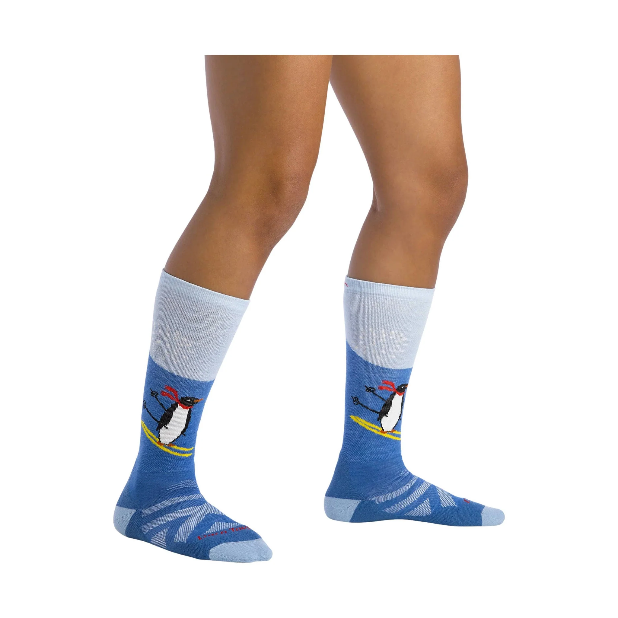 Darn Tough Vermont Kids' Penguin Peak Over The Calf Midweight Ski and Snowboard Sock - Stellar - Image 2