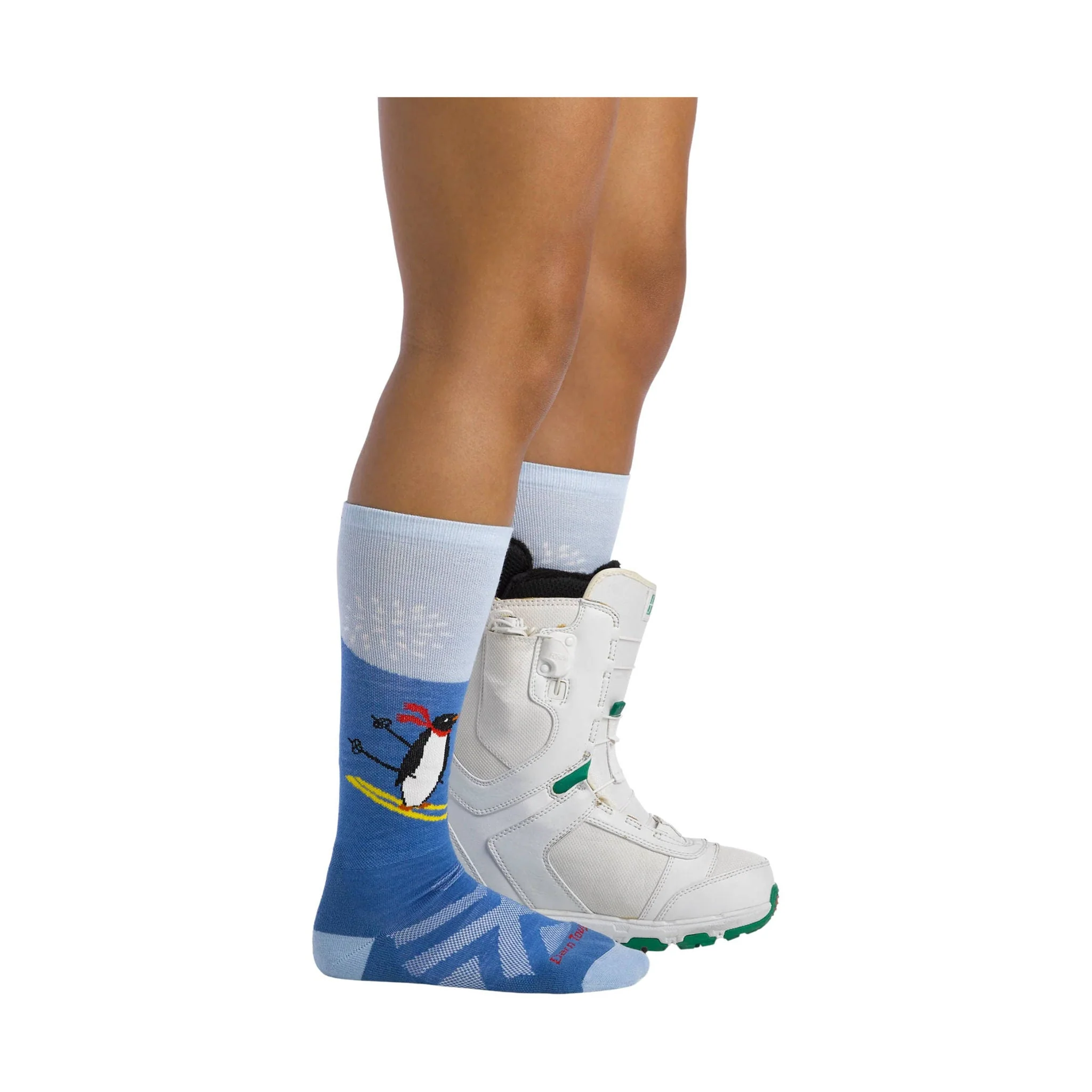 Darn Tough Vermont Kids' Penguin Peak Over The Calf Midweight Ski and Snowboard Sock - Stellar - Image 3