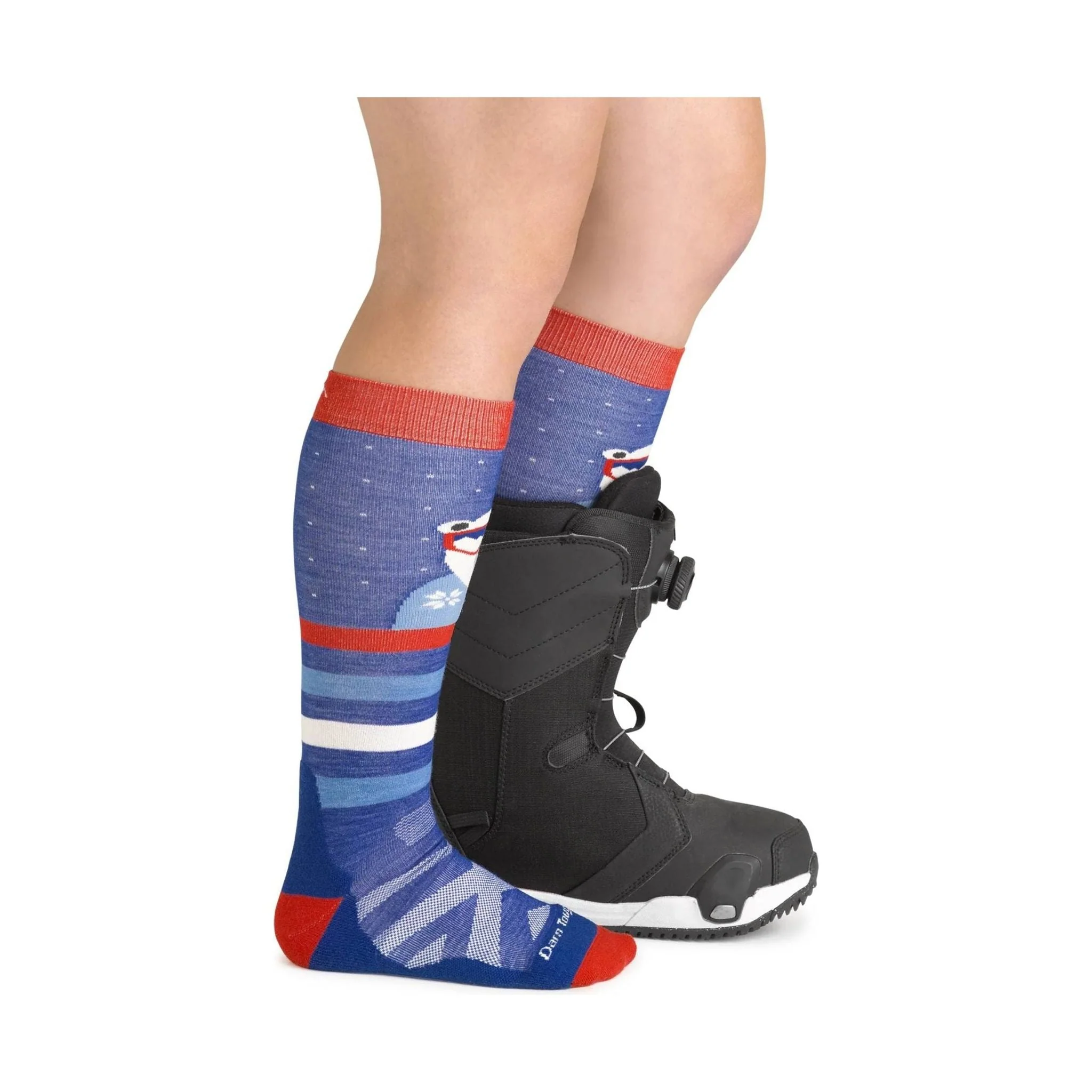 Darn Tough Vermont Kids' Polar Patroller Over The Calf Midweight Ski and Snowboard Sock - Marine - Image 3