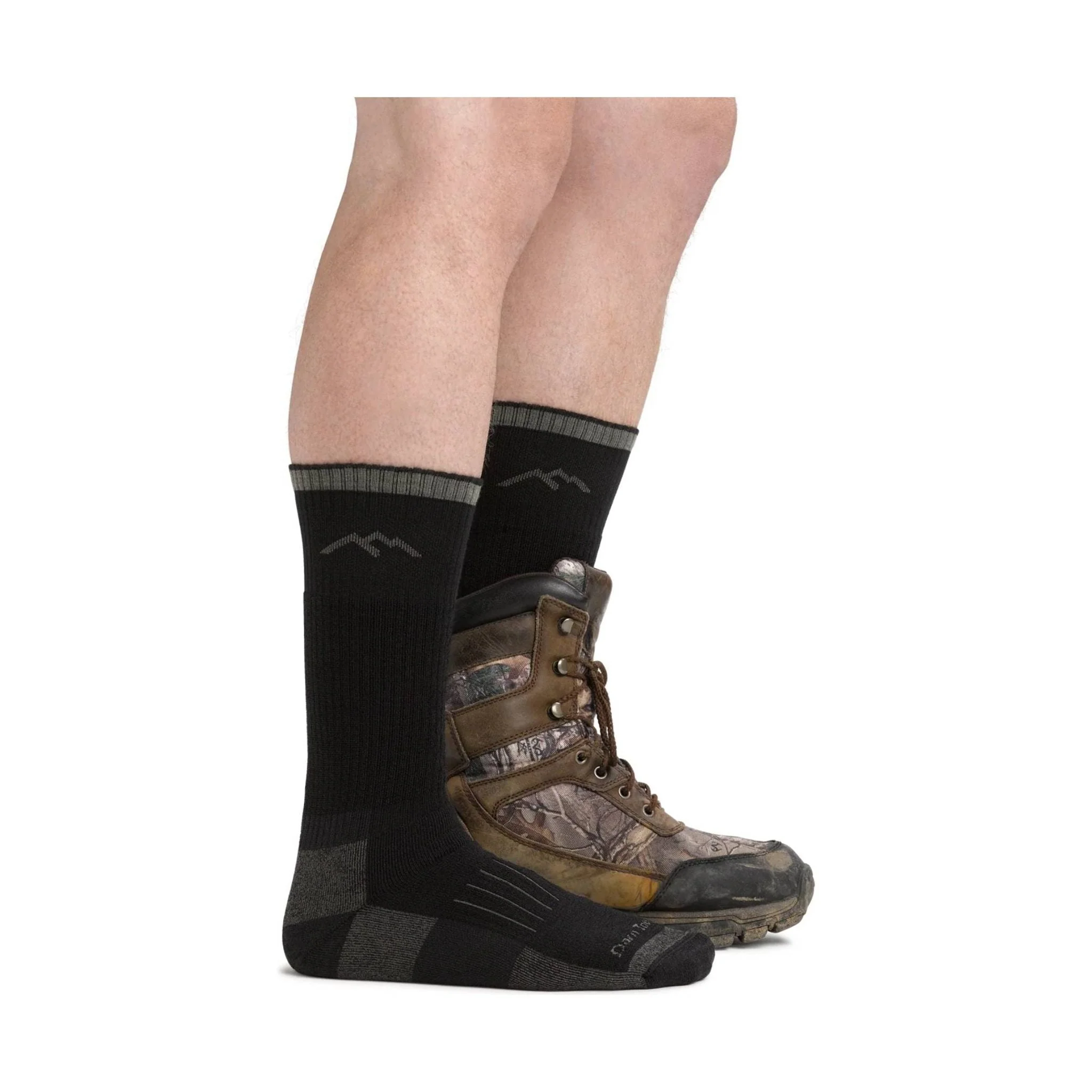 Darn Tough Vermont Men's Boot Full Cushion Midweight Hunting Sock - Charcoal - Image 3